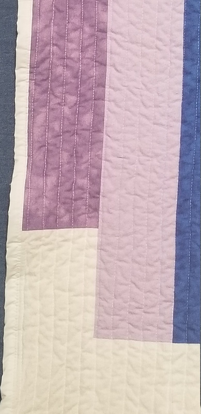 Rainbow Heart Baby Quilt, Handmade Flannel Crib Blanket, Colorful Nursery Quilt (41"x54"), view 6