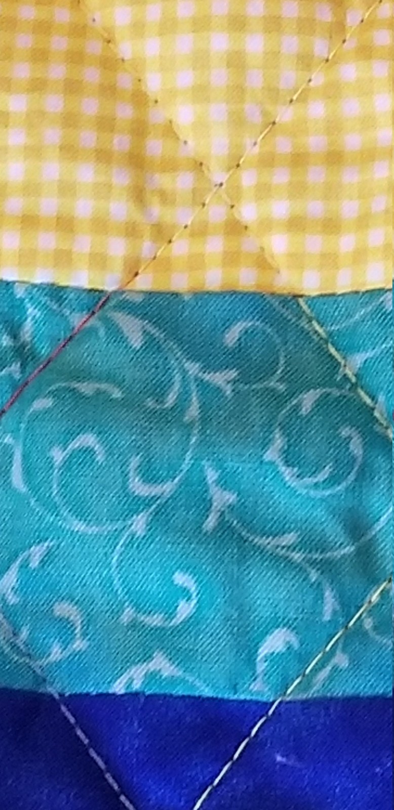 One-of-a-Kind Rainbow Diamond Quilt, a Gender Neutral Nursery Blanket, view 4