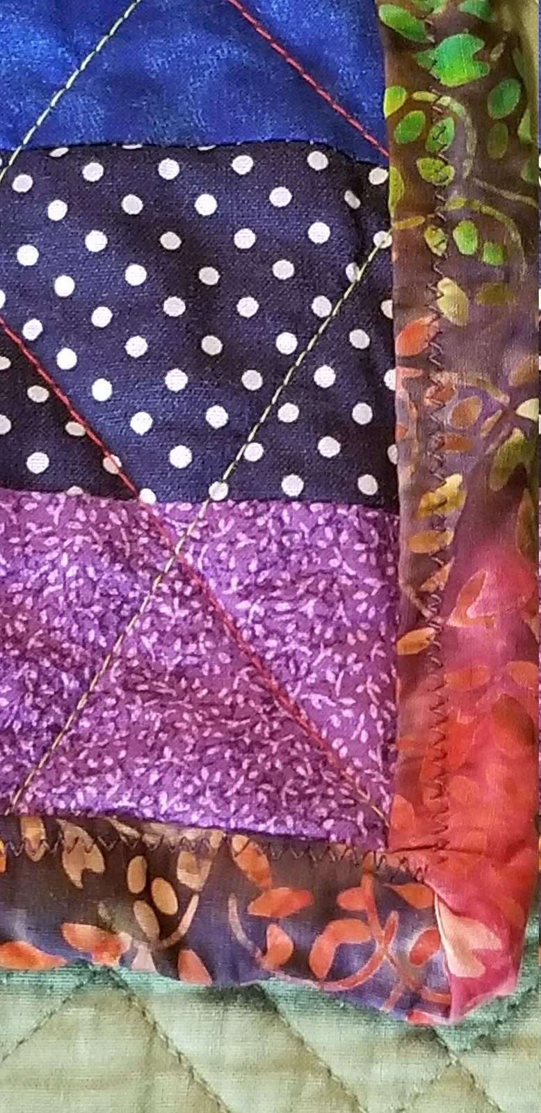 One-of-a-Kind Rainbow Diamond Quilt, a Gender Neutral Nursery Blanket, view 8
