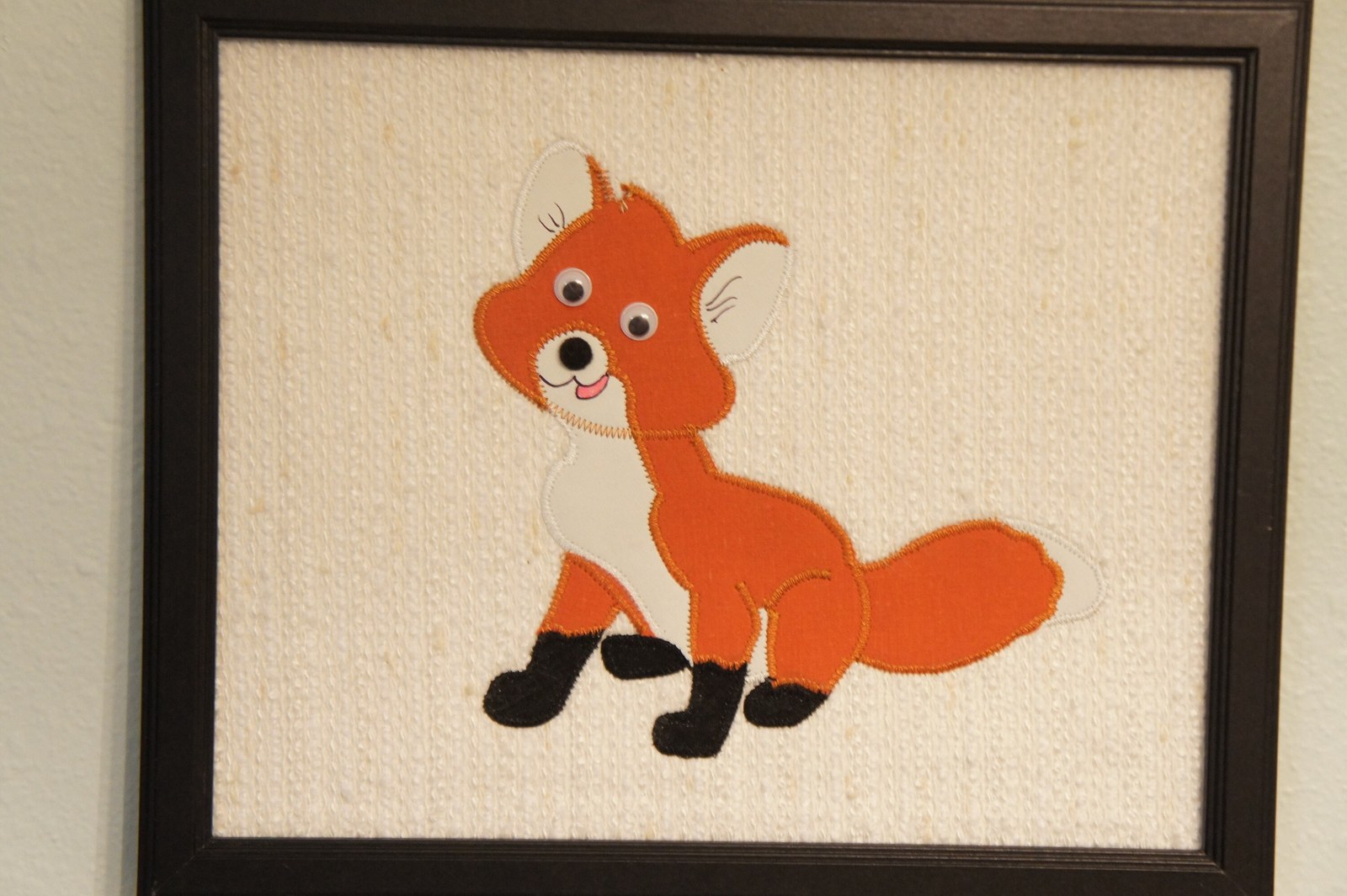 Woodland Animal Applique Wall Art Set, Fox Deer Raccoon Hedgehog Nursery Decor, view 4