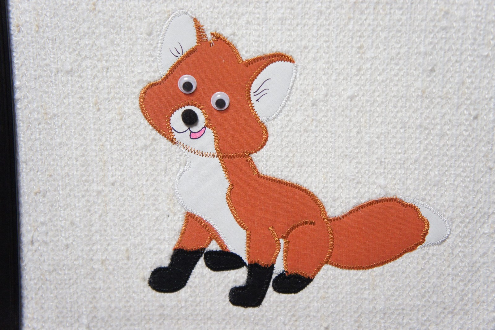Woodland Animal Applique Wall Art Set, Fox Deer Raccoon Hedgehog Nursery Decor, view 8
