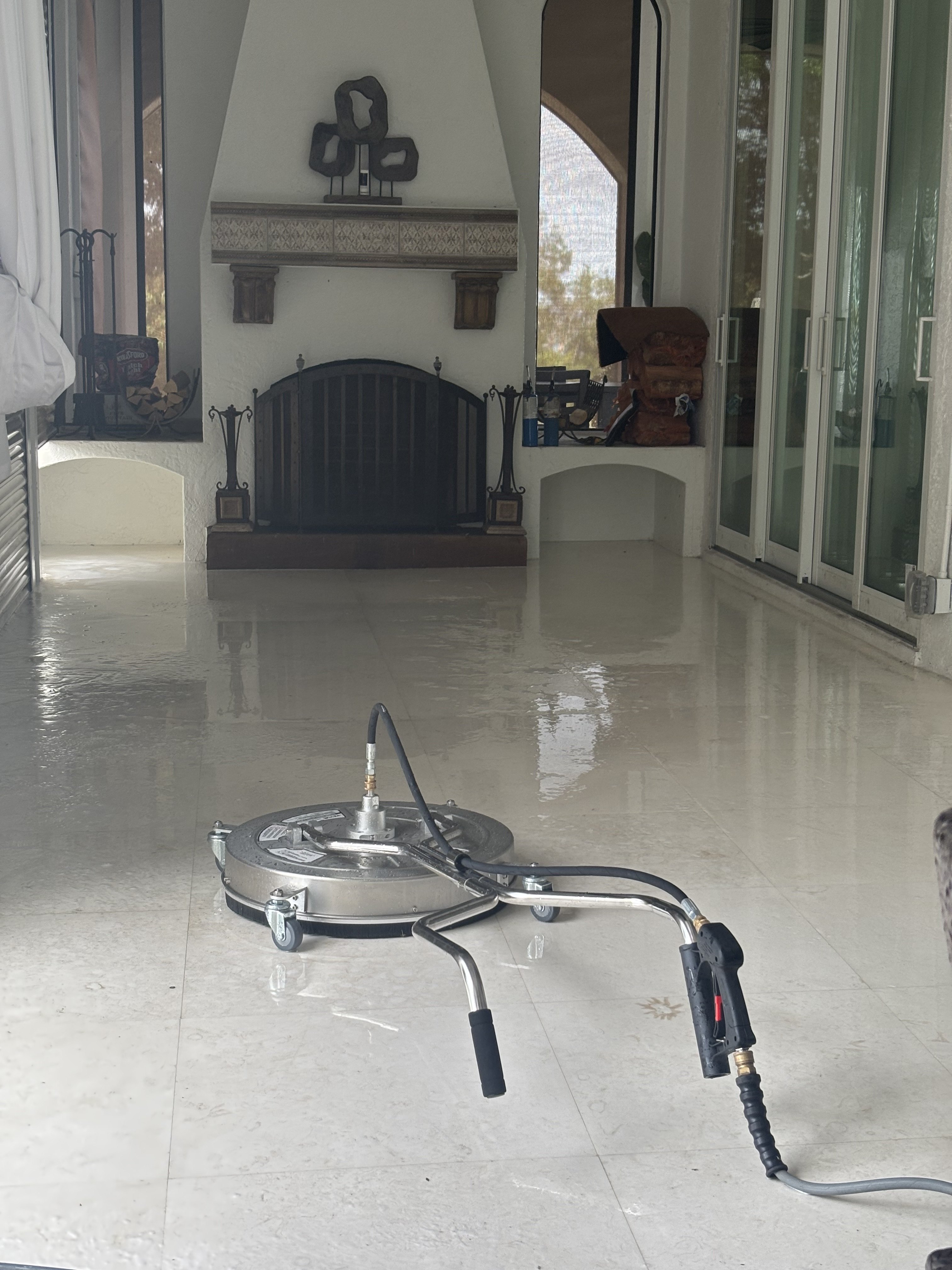 Outdoor surface cleaning at a Southwest Florida home