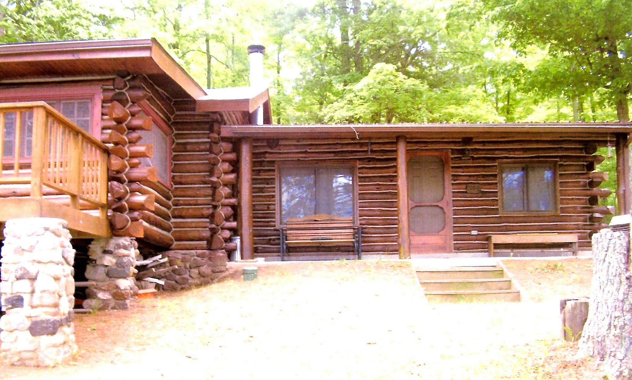 Finished log-home refurbishment