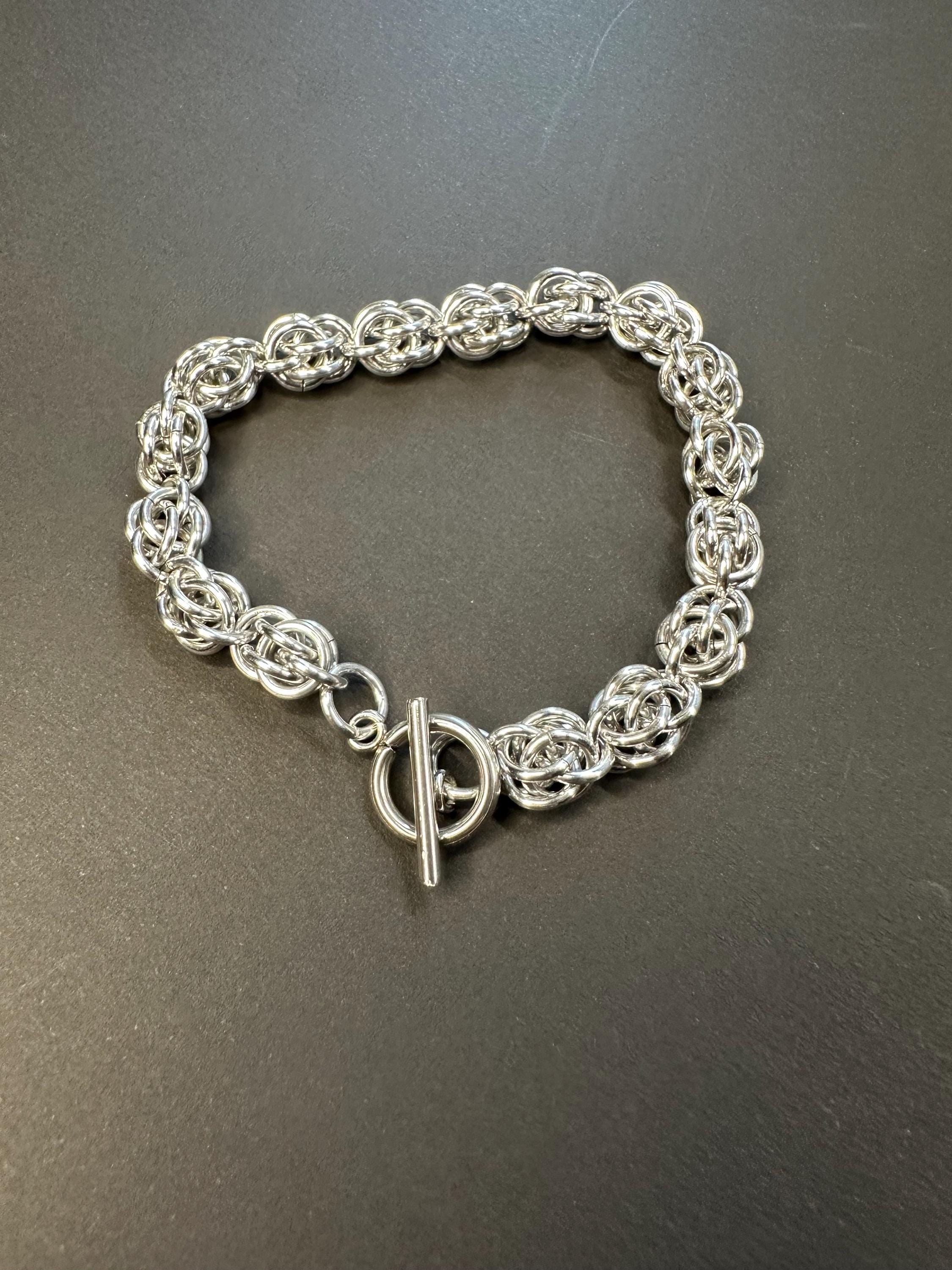 Sweet Pea Weave Chainmail Bracelet