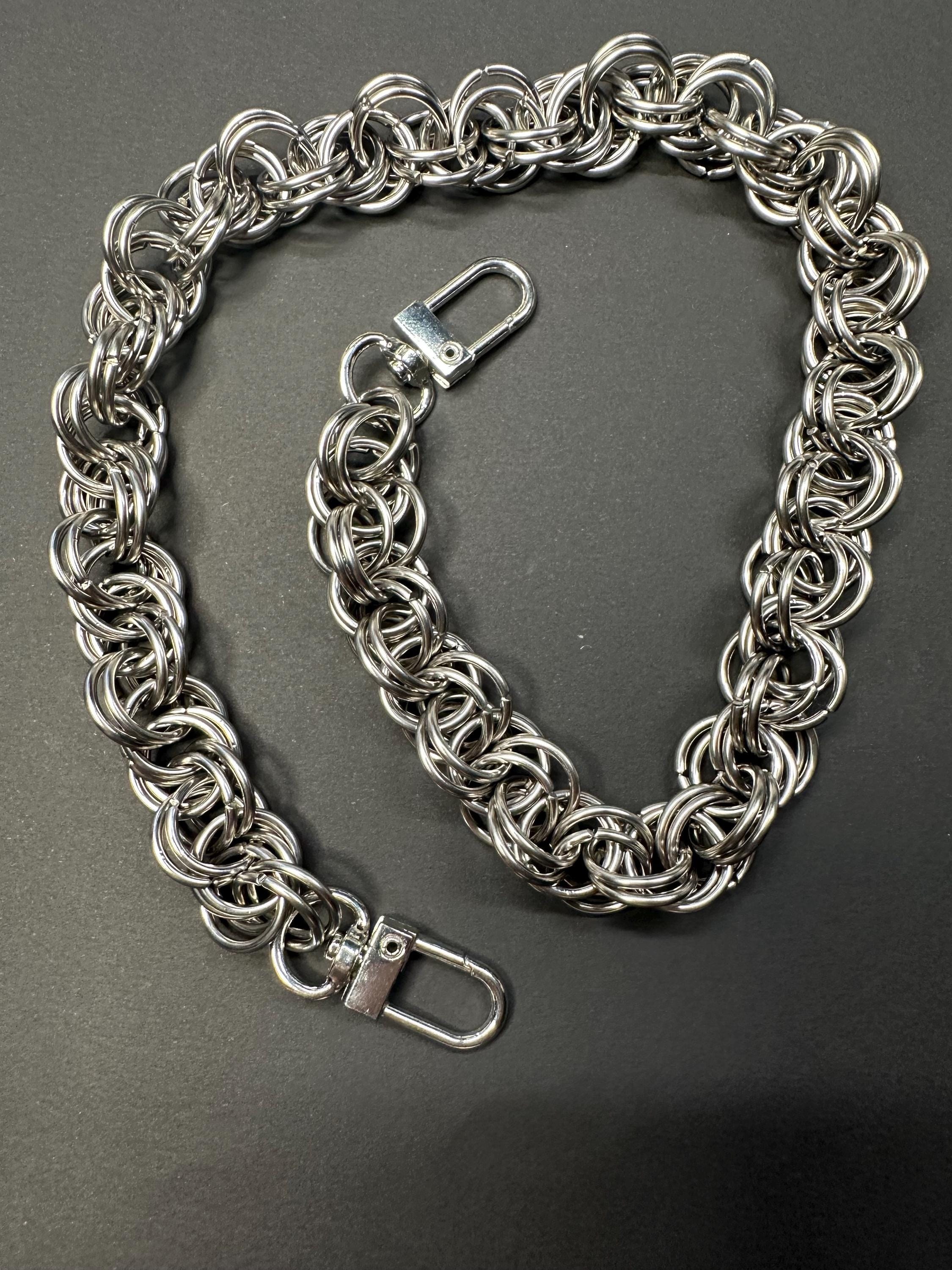 Rope Weave Heavy Stainless Steel Wallet Chain