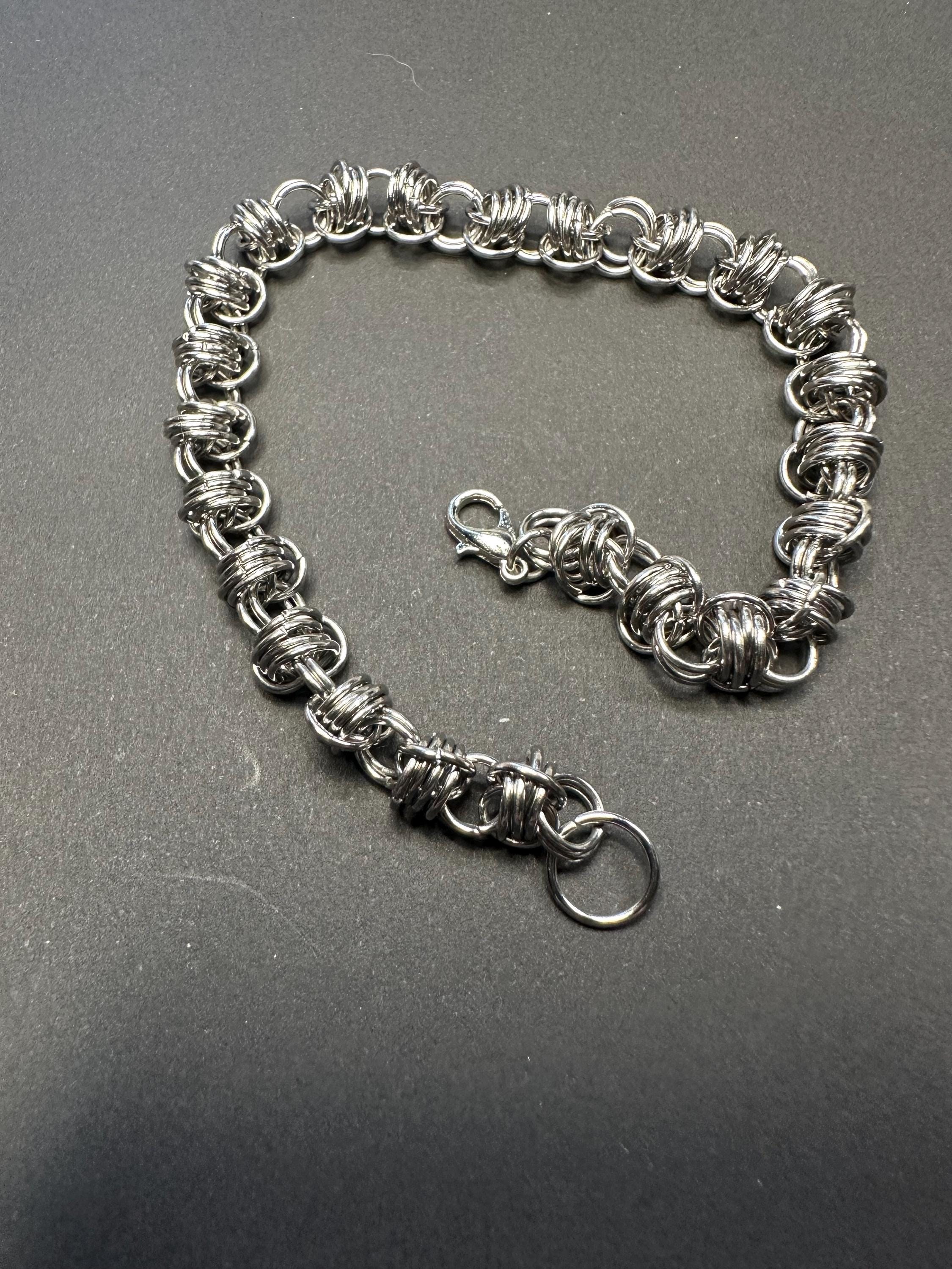 SS Barrel Weave Chainmail Bracelet