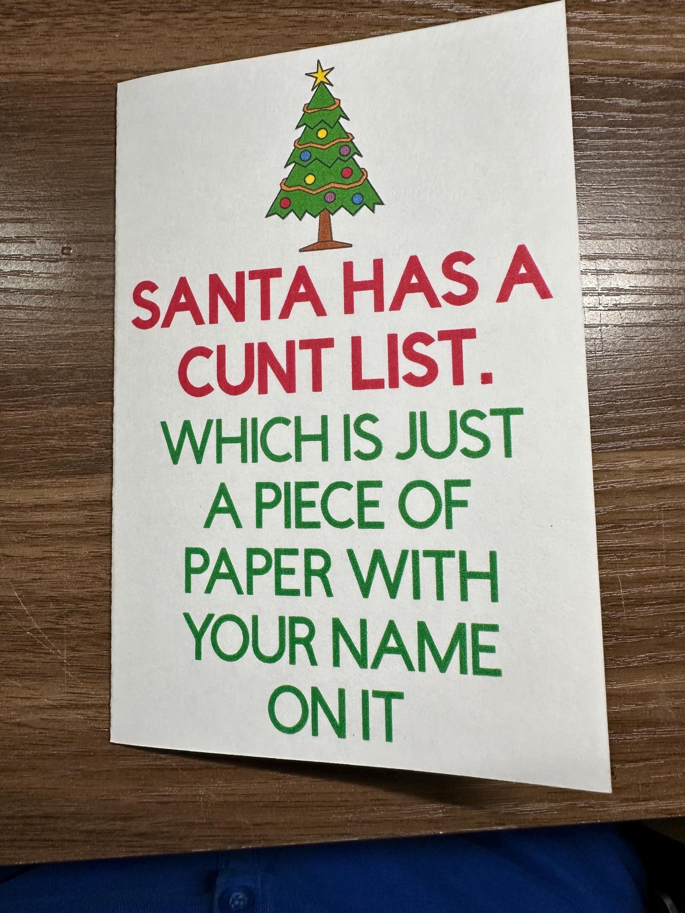 Santa has a List Greeting Card