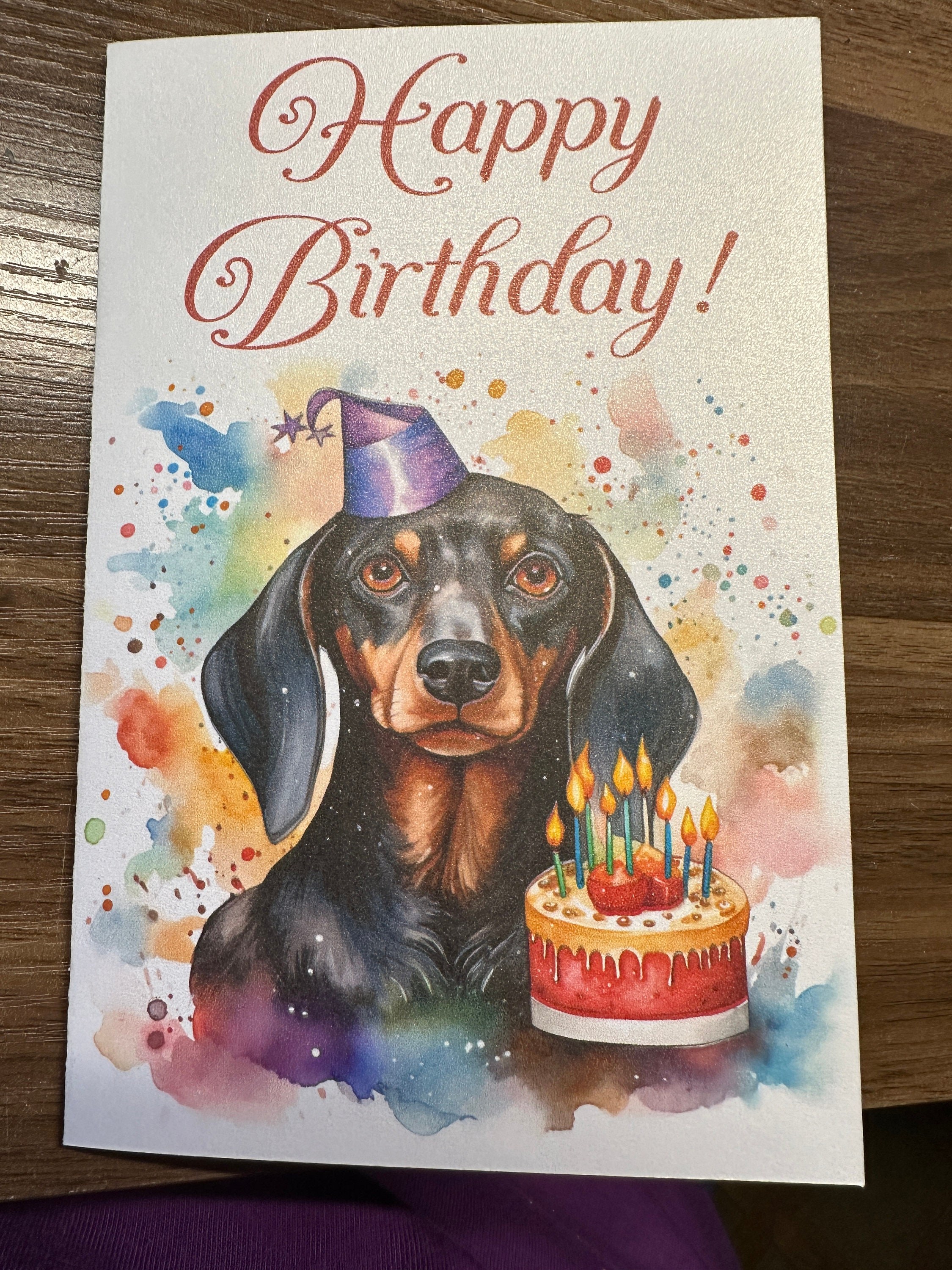 Dachshund Happy Birthday Greeting Card