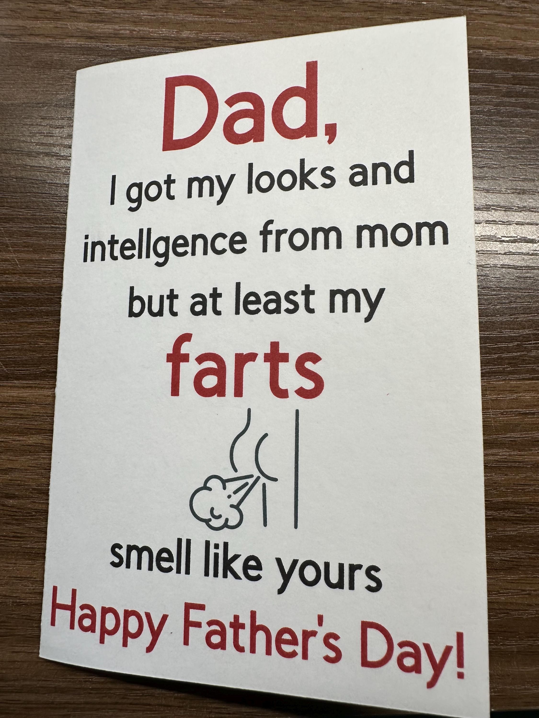 Dad...Farts Father's Day Card Greeting Card