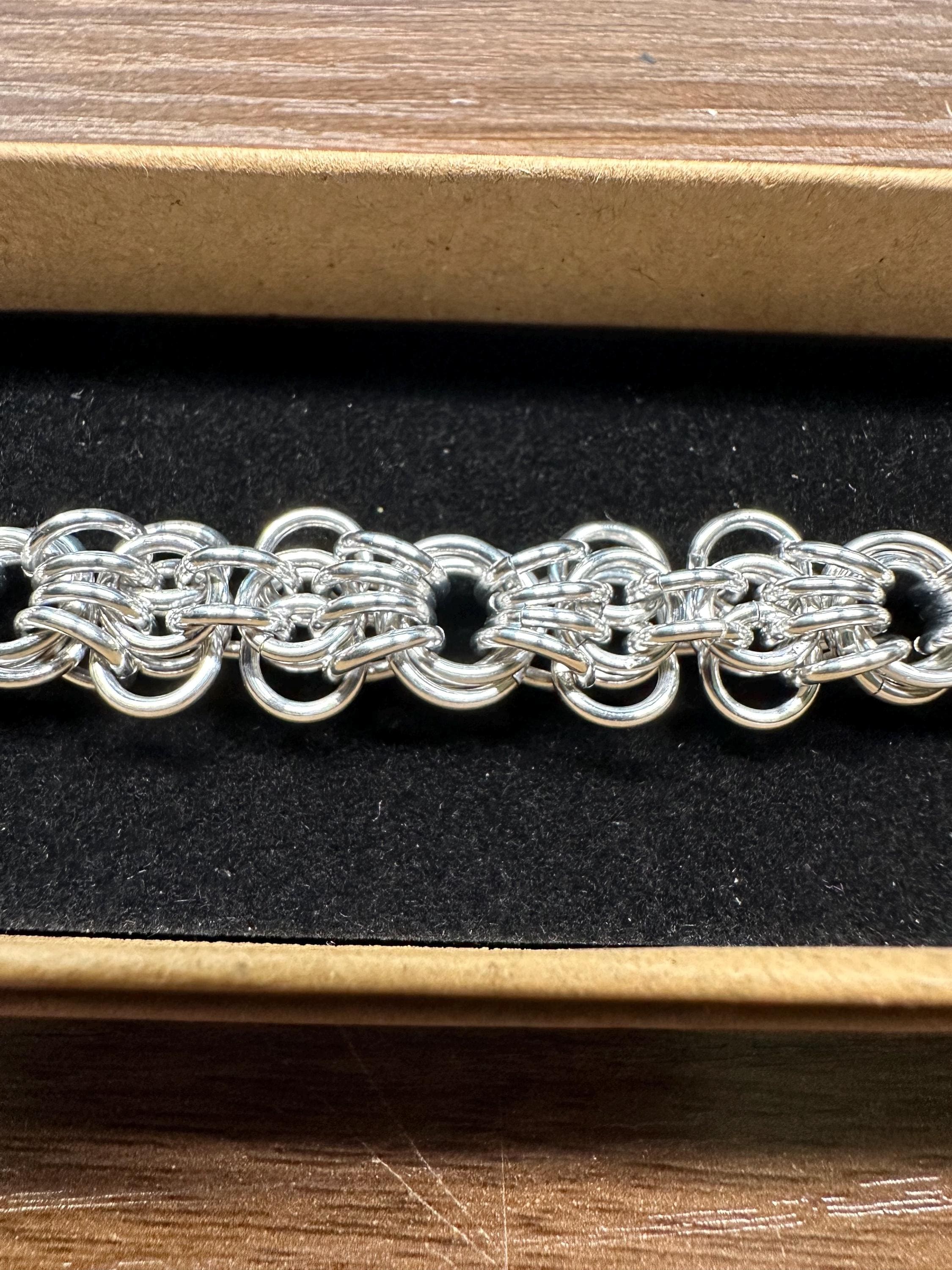 Aluminum Butterfly Bracelet: Handmade Toggle Clasp Jewelry