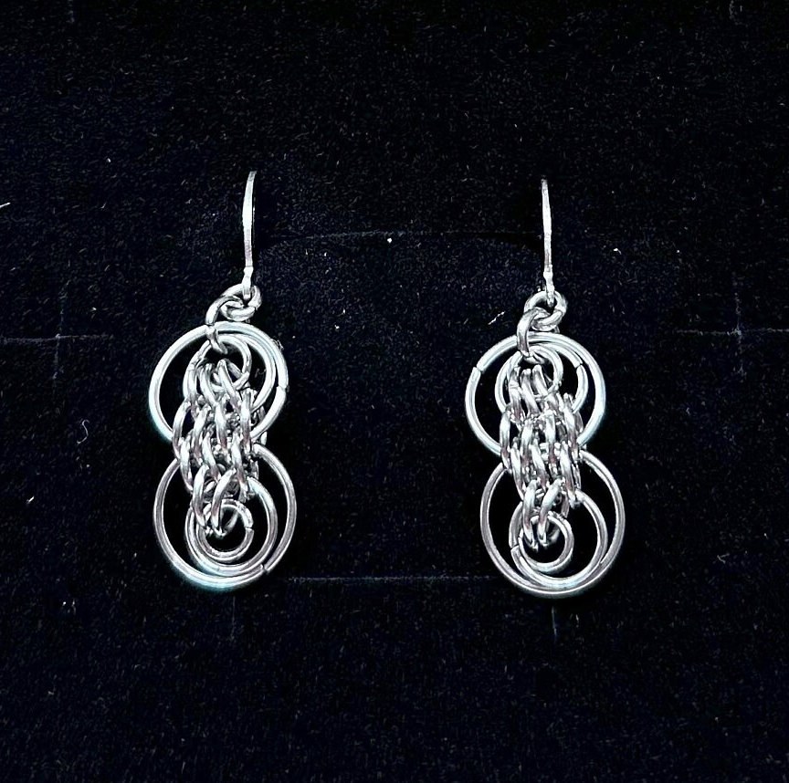 Stainless Steel Ring Earrings: Handmade Dangle Earrings