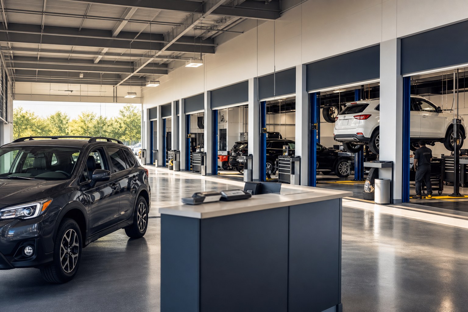 An organized automotive dealership service department