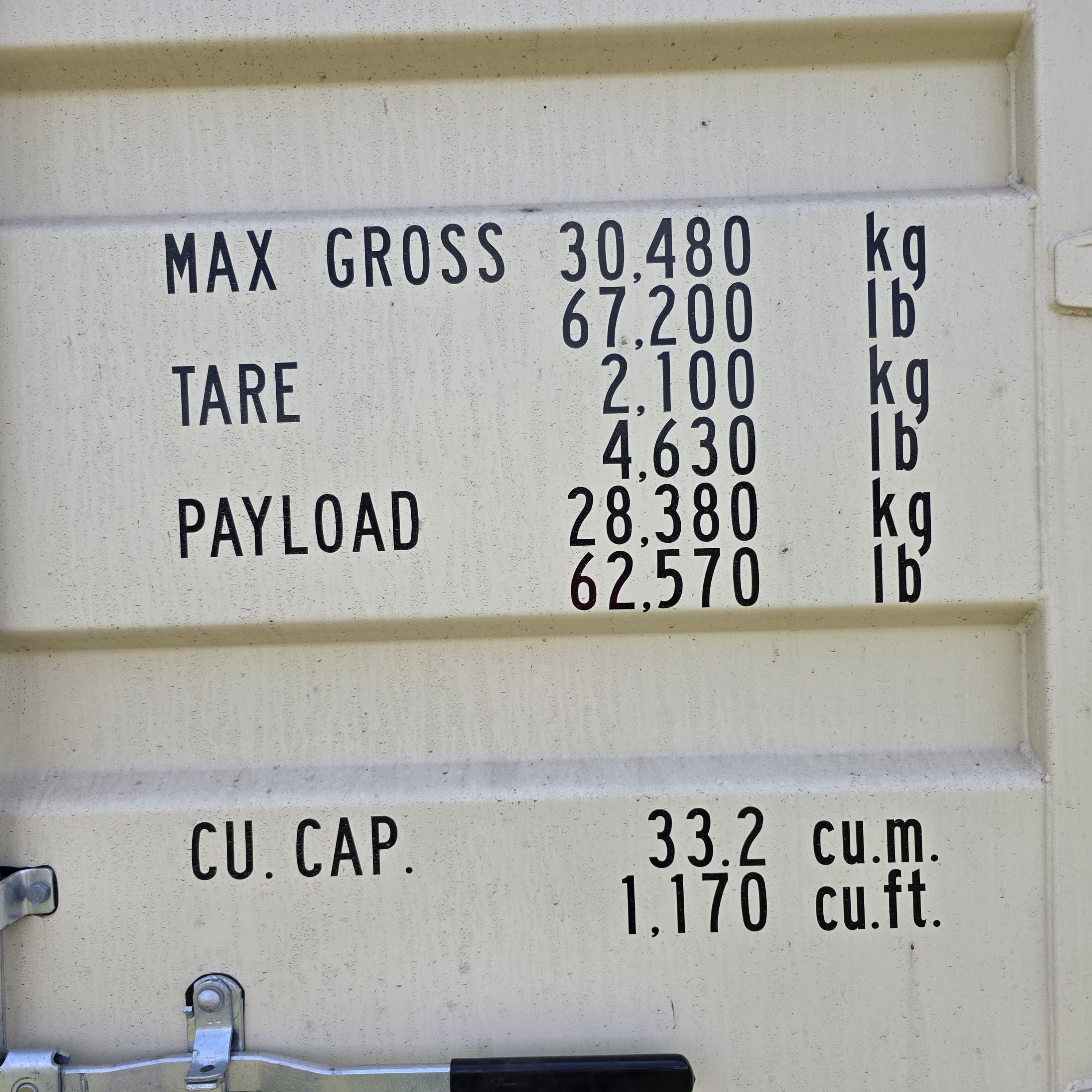 Cargo-worthy shipping container ready for property storage