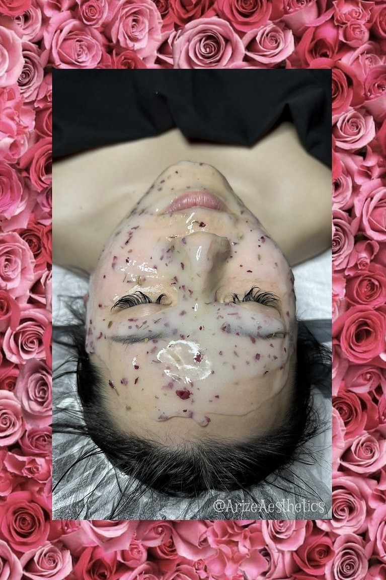 Calm facial-care setting at Arize Aesthetics Spa