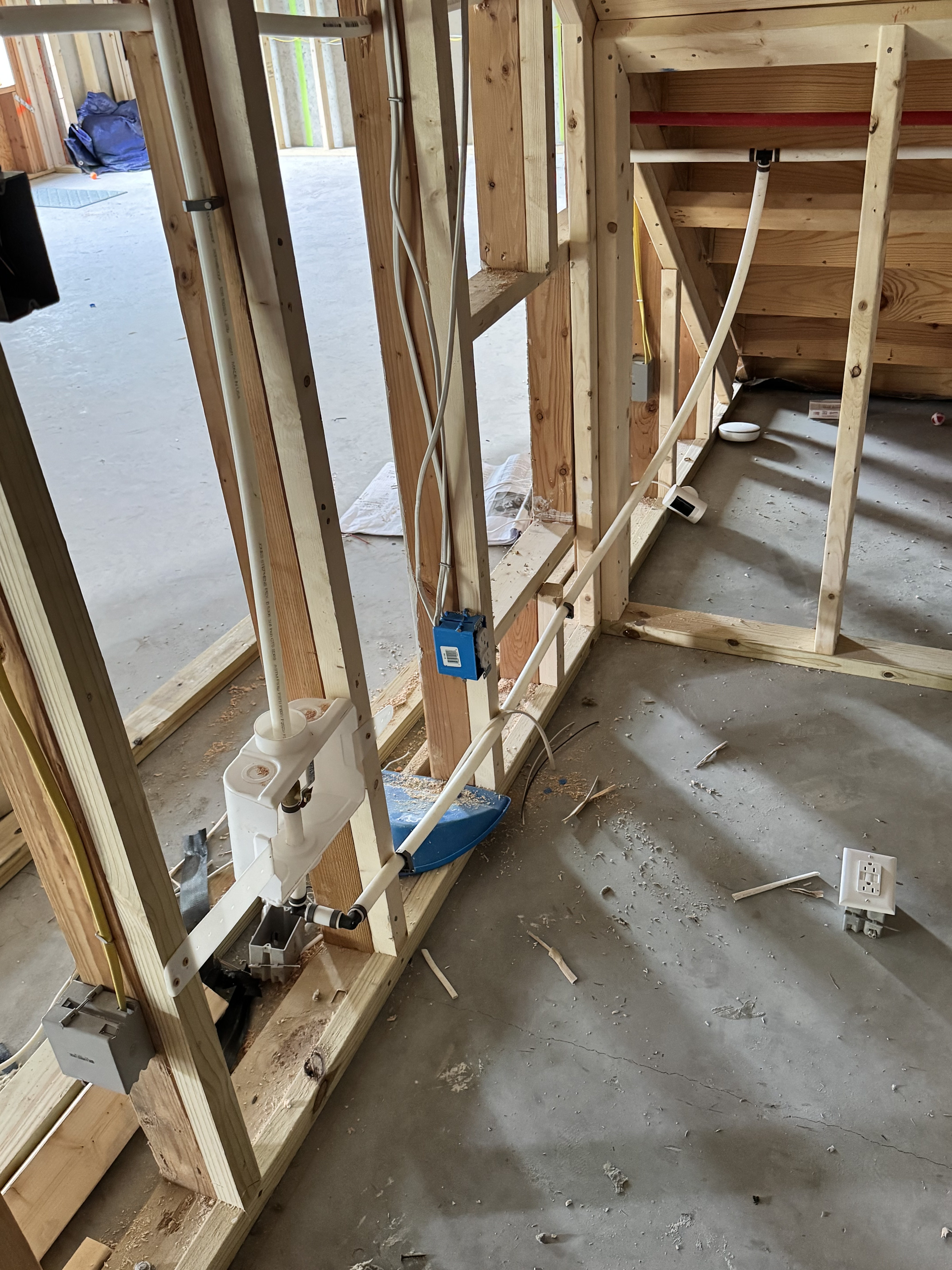 Framing and electrical progress for Hawthorne basement remodel by Urban Construction