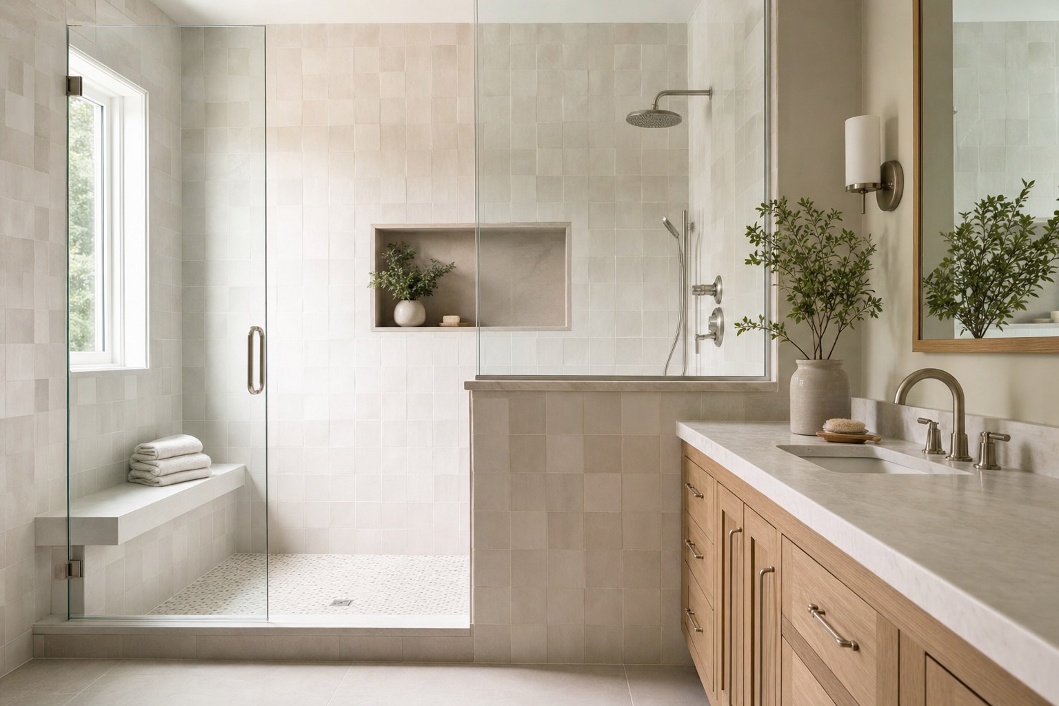 Professionally finished bathroom renovation