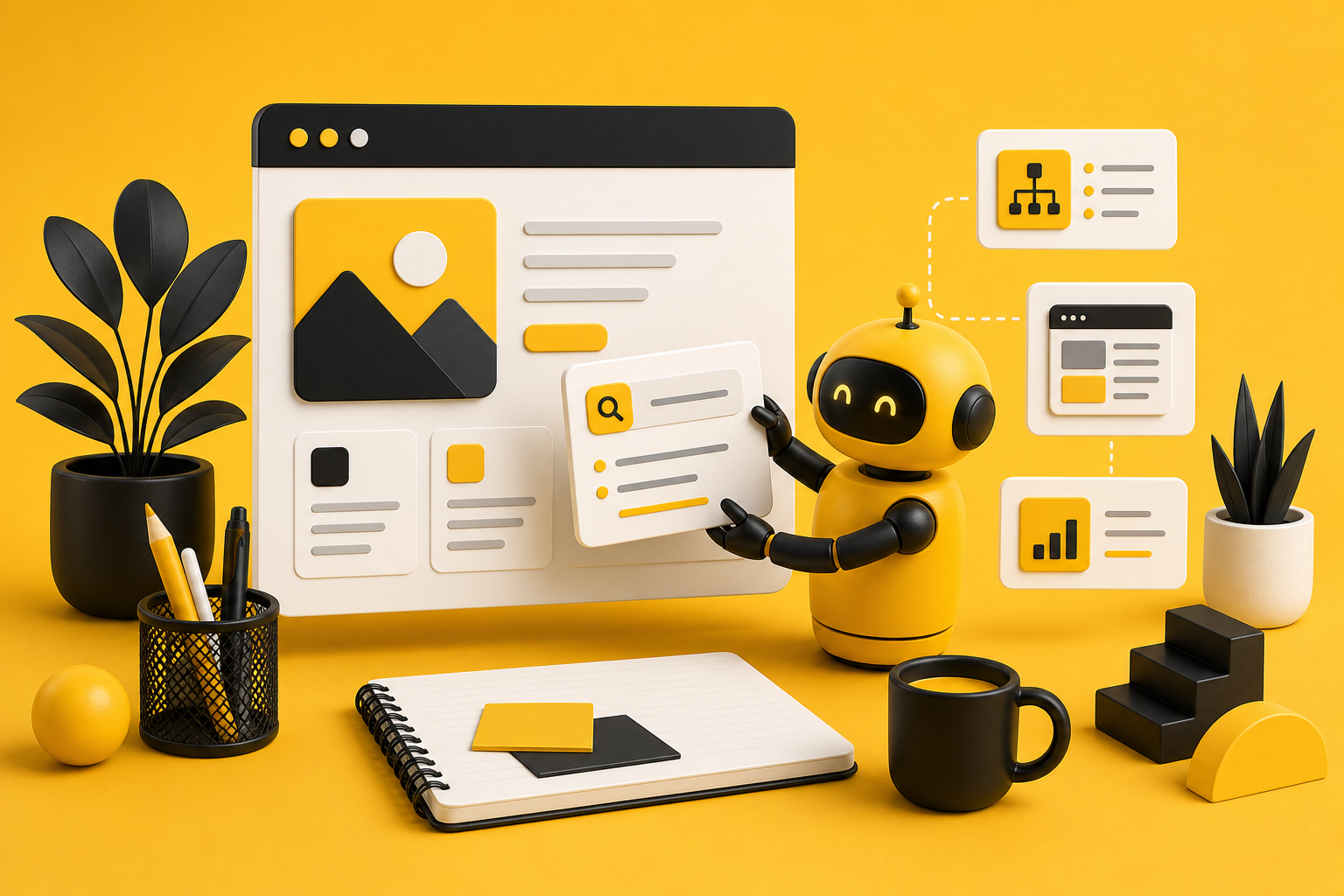 Theo robot organizing website growth resources