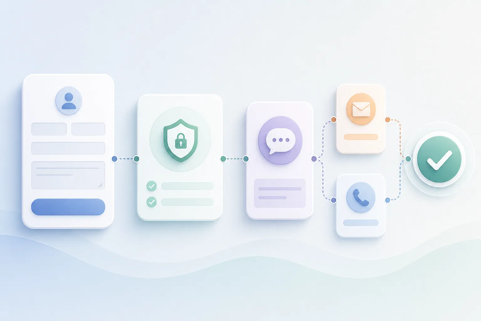 Simple website contact path with security, message, phone, email, and confirmation signals