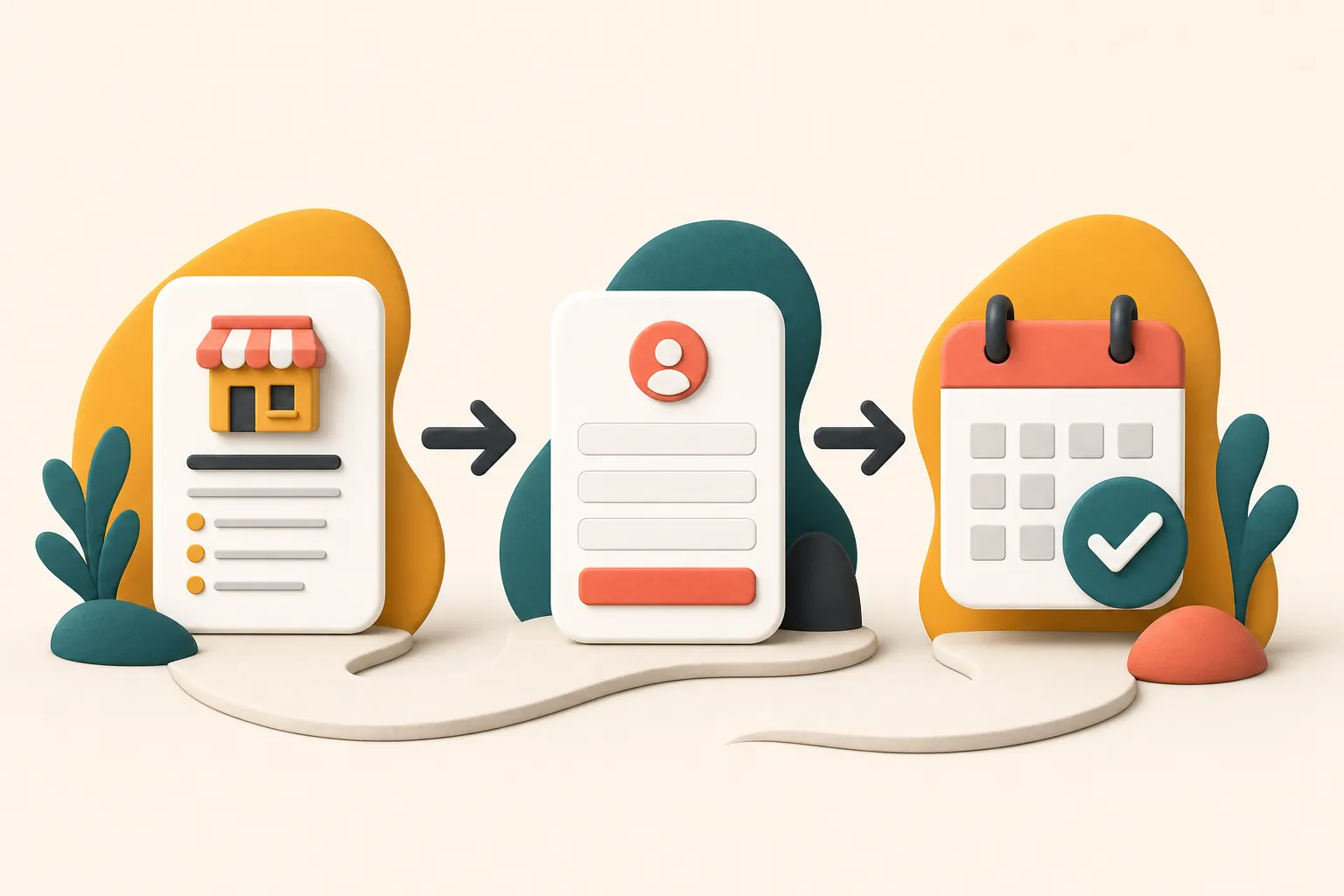Clear service page path from offer to contact form and confirmed appointment