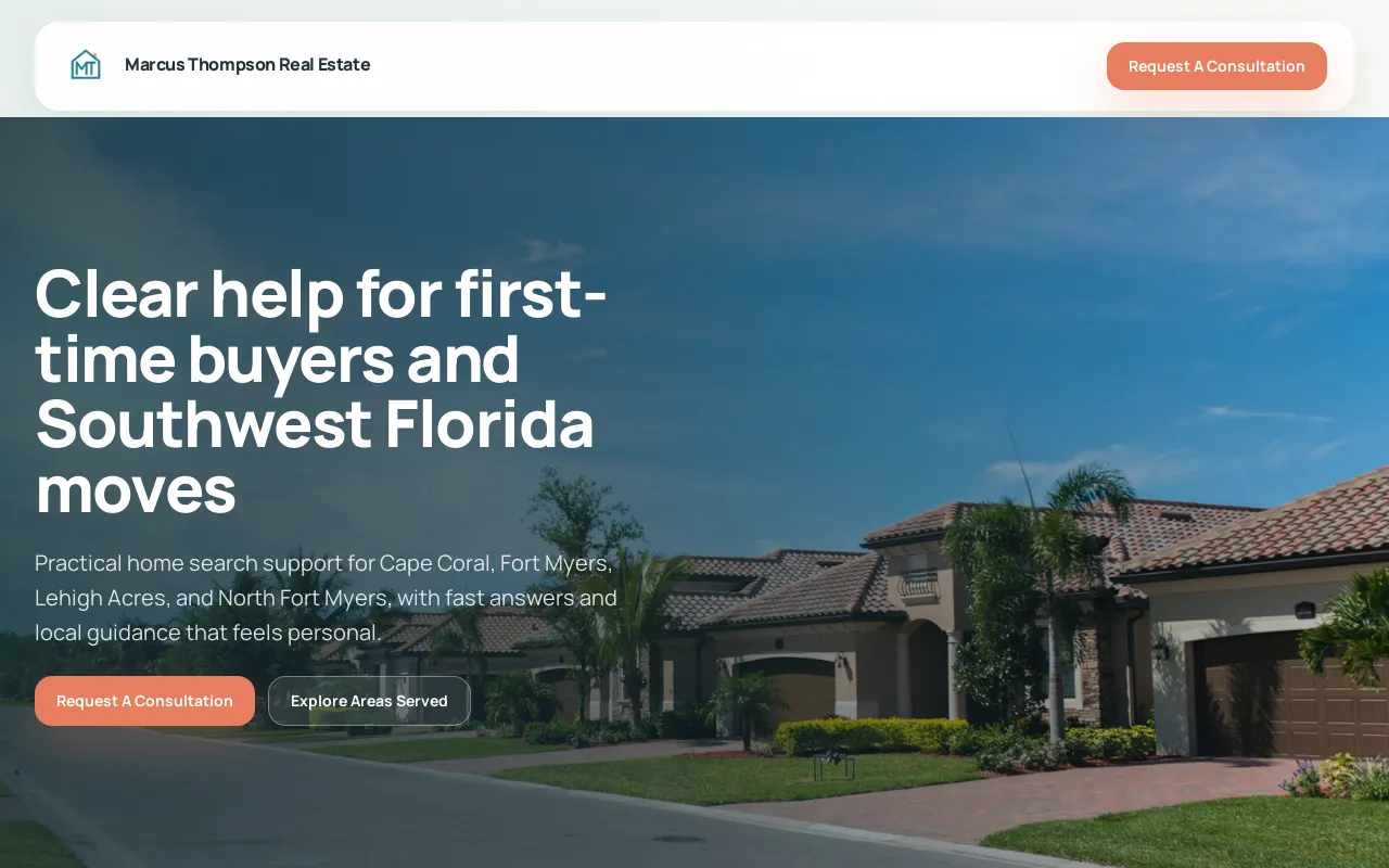 Professional service website preview for an agency client