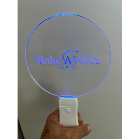 LIGHT-UP AUCTION PADDLES (CUSTOM HANDLE COLORS)