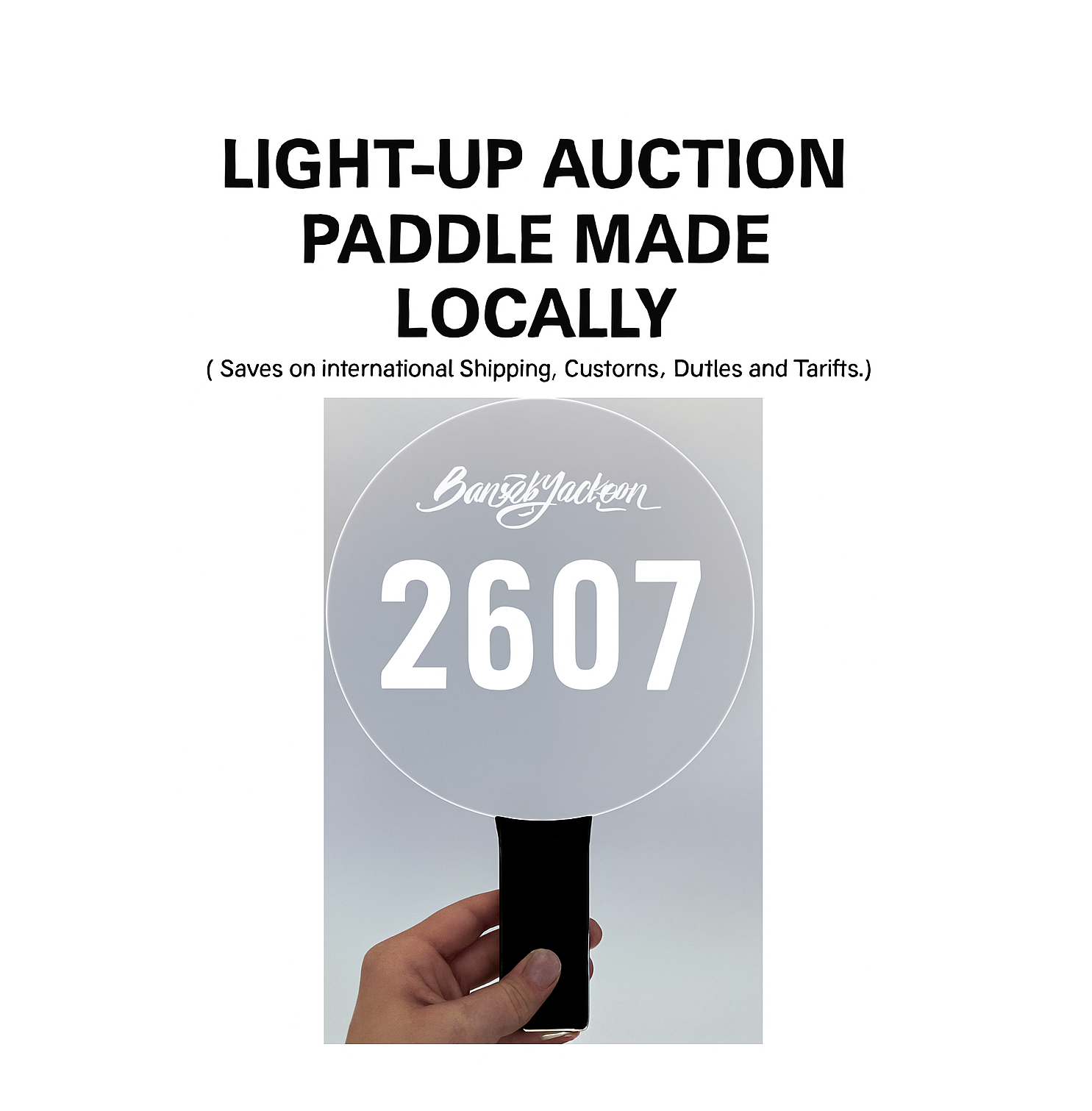 MADE IN USA AUCTION PADDLES