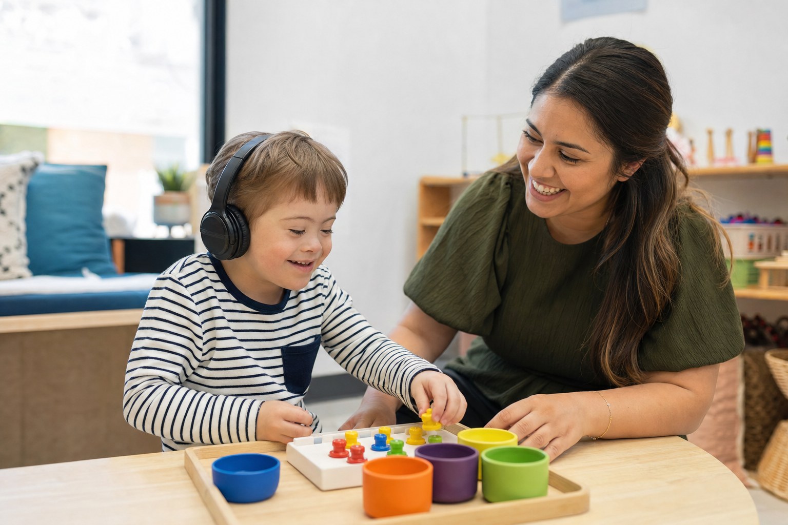 Child learning with sensory support