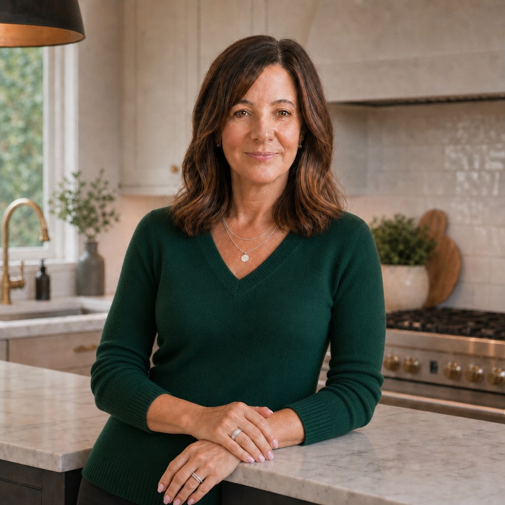 Terri Smith Langdon in a green sweater