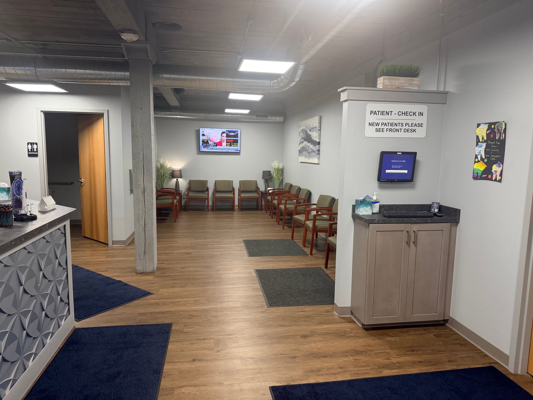 Patient check-in and waiting area at the Herkimer office