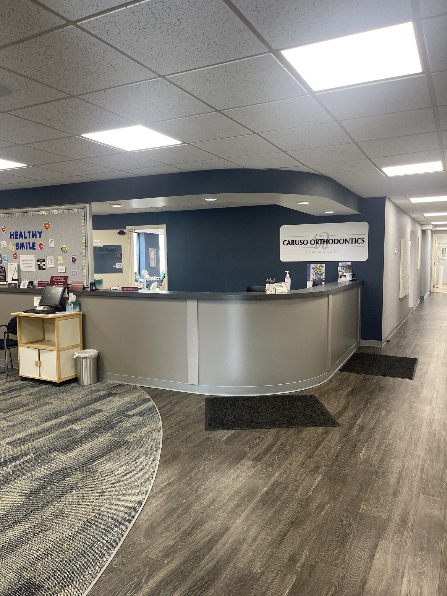 Reception desk at the Oneonta office
