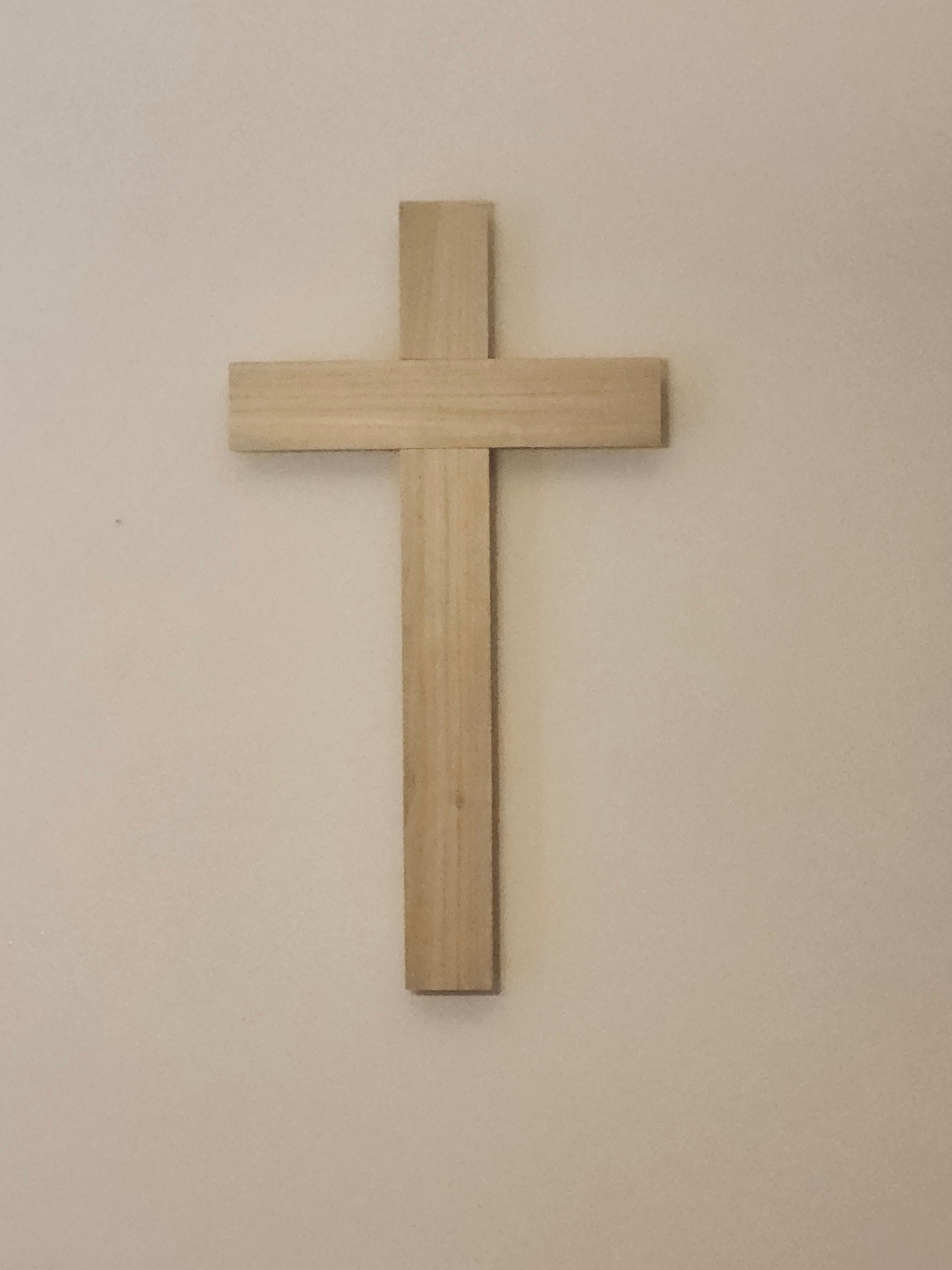 24-inch Lighted Wood Cross, view 2
