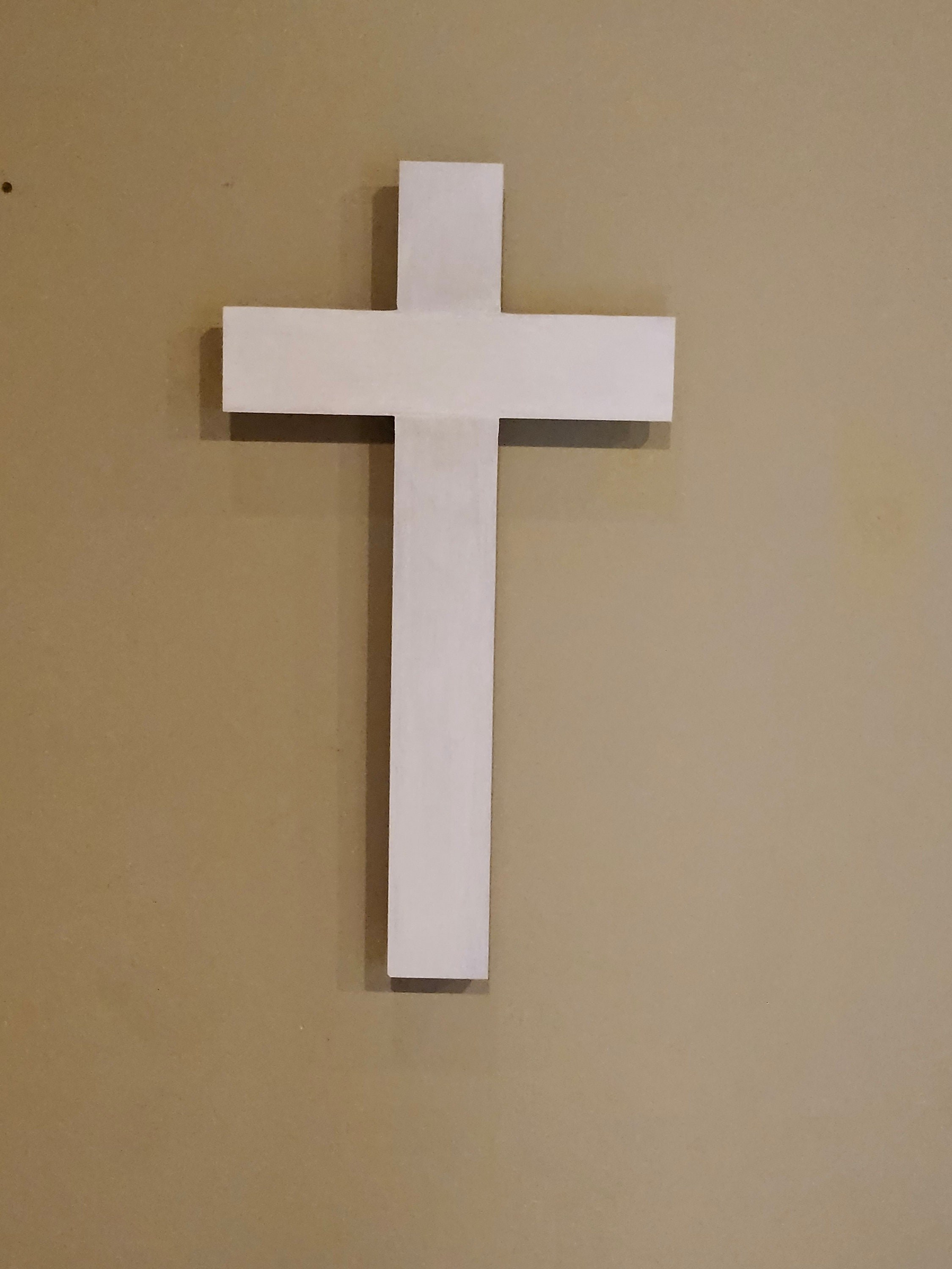 24-inch Lighted Wood Cross, view 3
