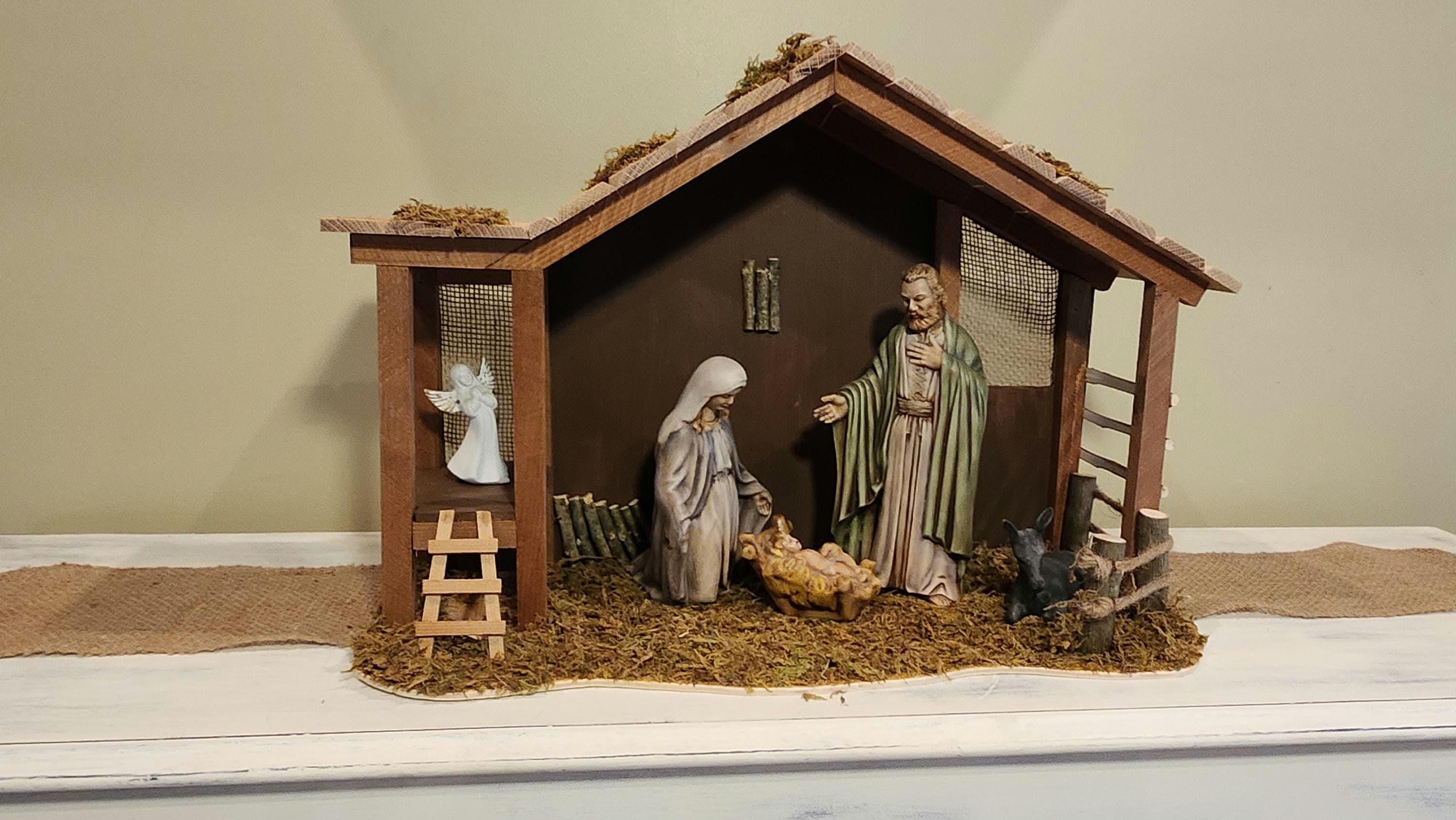 Lighted Nativity Stable