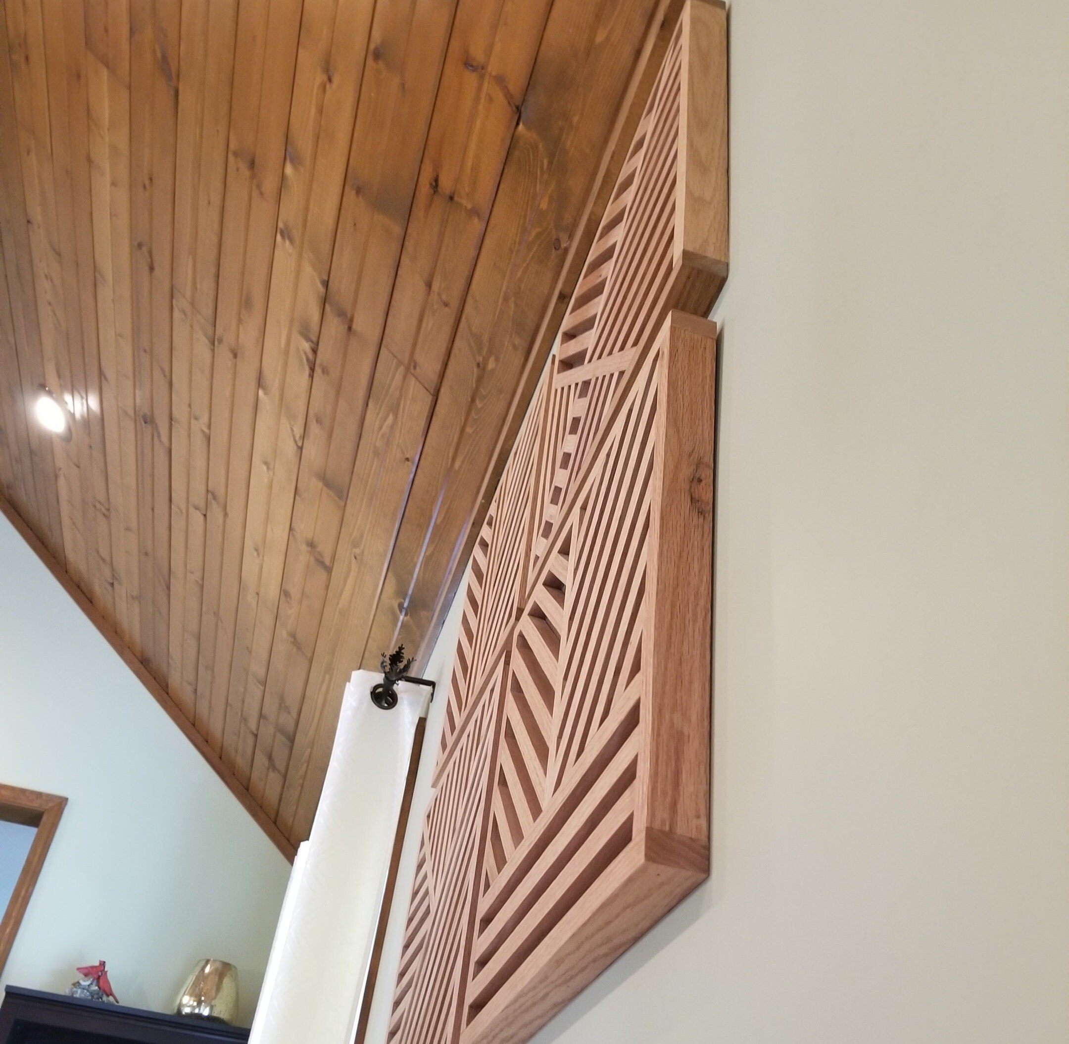 Geometric Red Oak Wall Art, detail 8