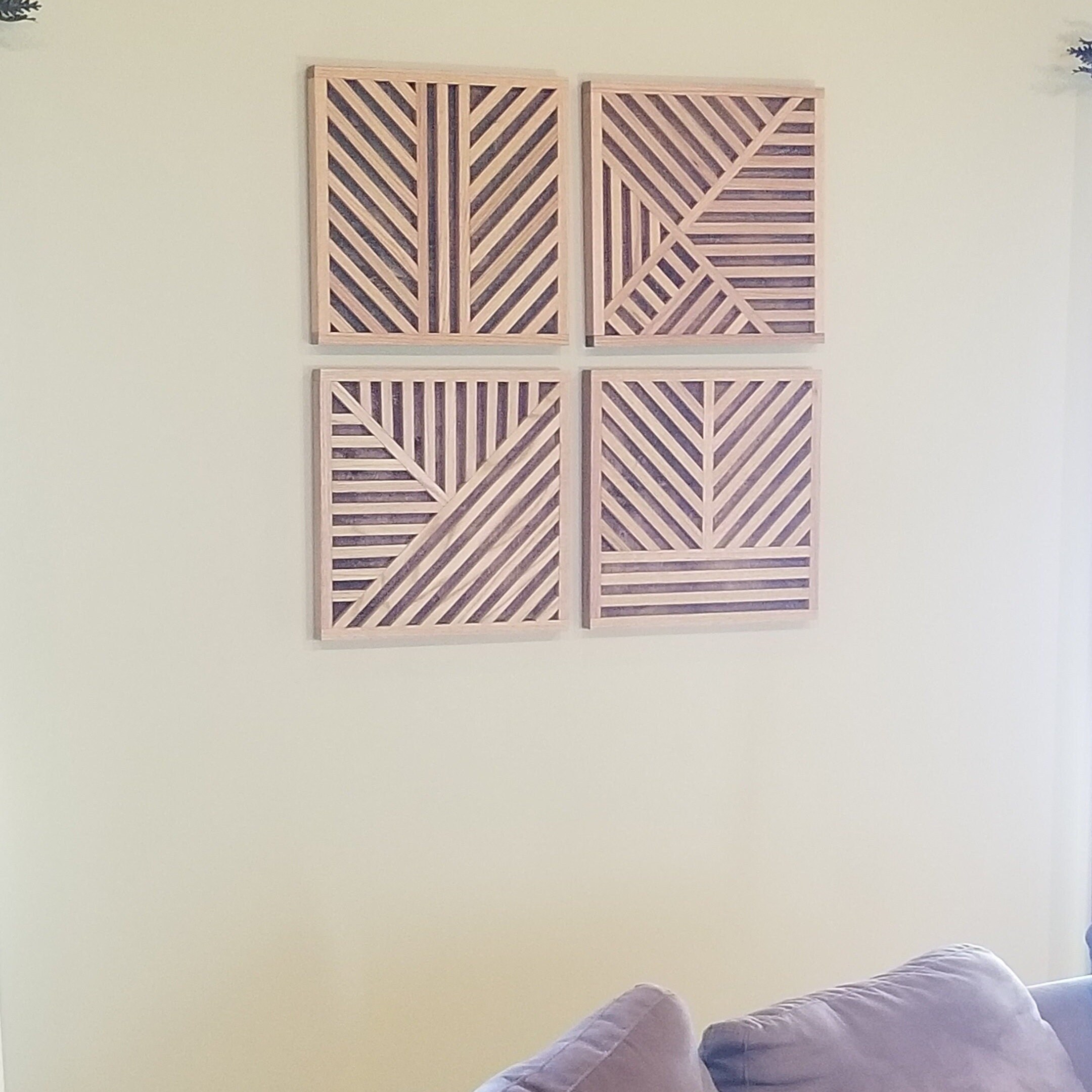 Geometric Red Oak Wall Art, detail 10