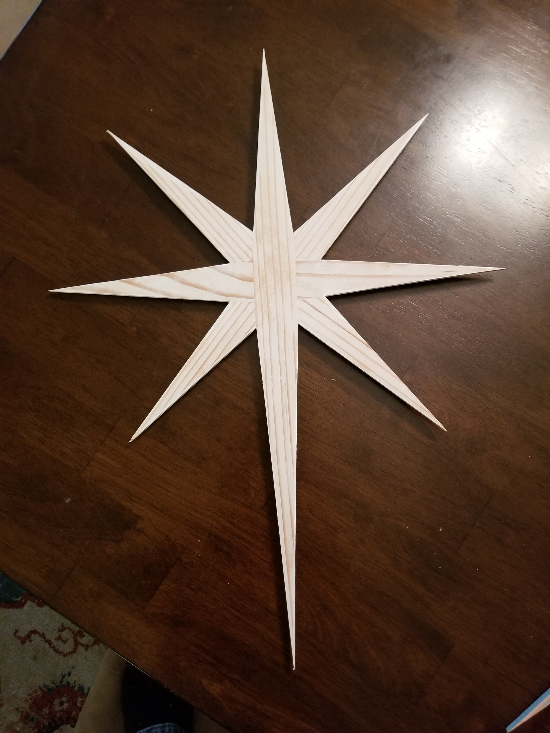 Star of Bethlehem Wood Art, detail 3