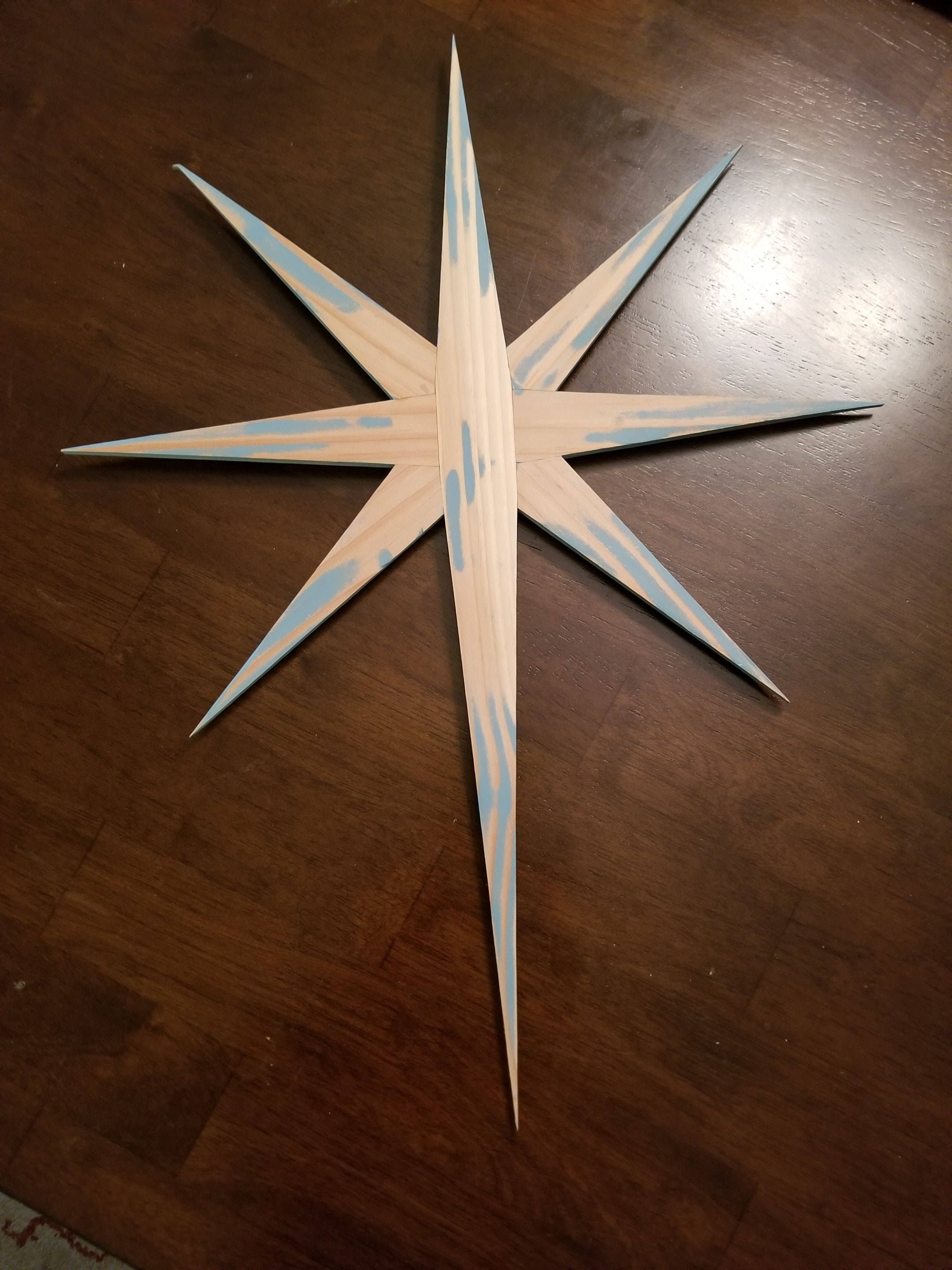 Star of Bethlehem Wood Art, detail 5