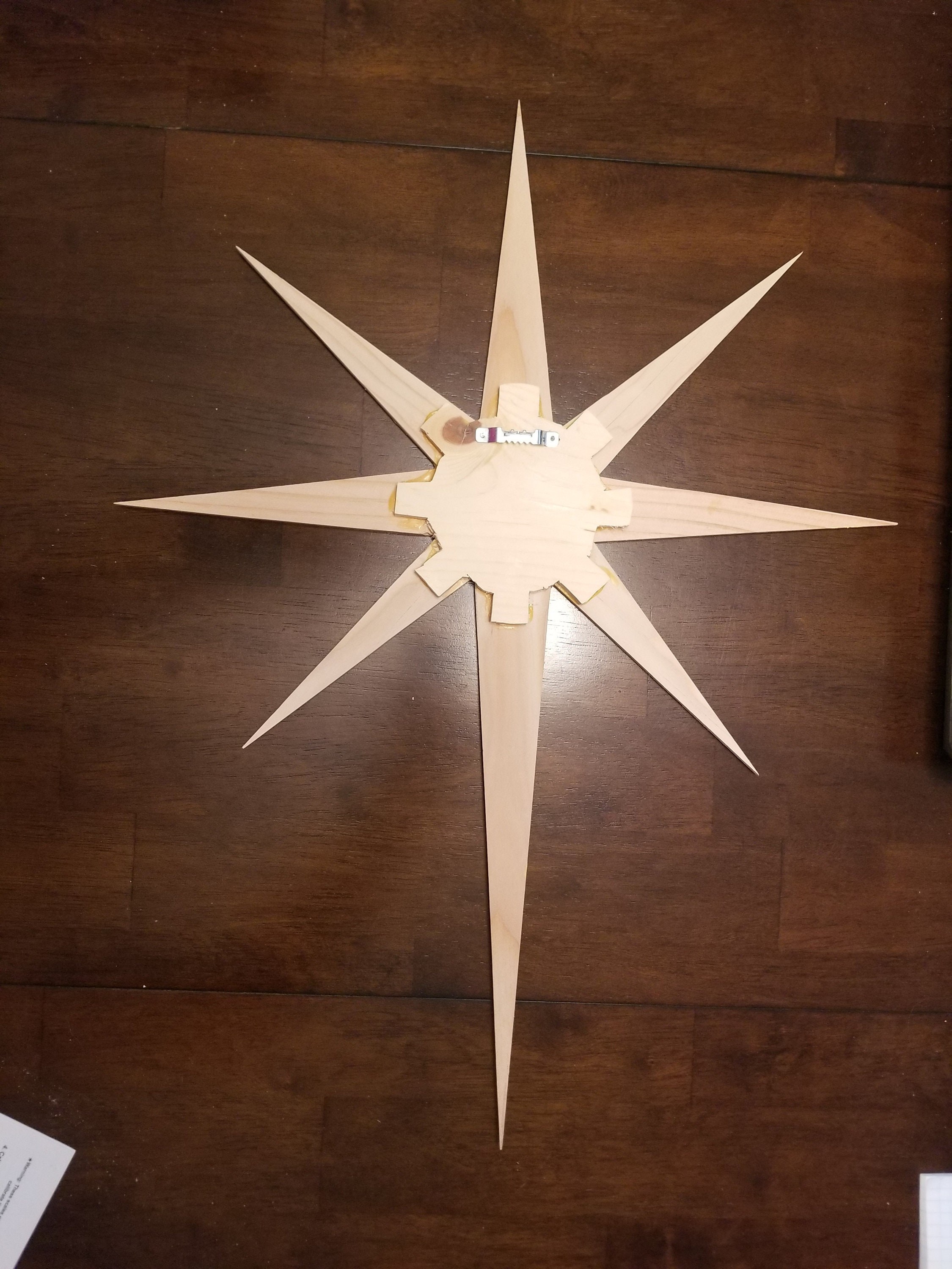 Star of Bethlehem Wood Art, detail 6
