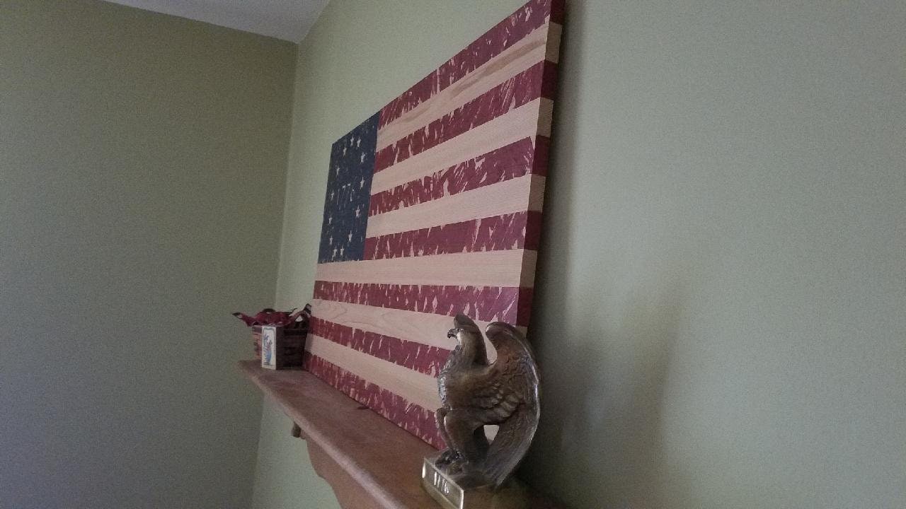 Lighted Betsy Ross Flag Art, detail 7