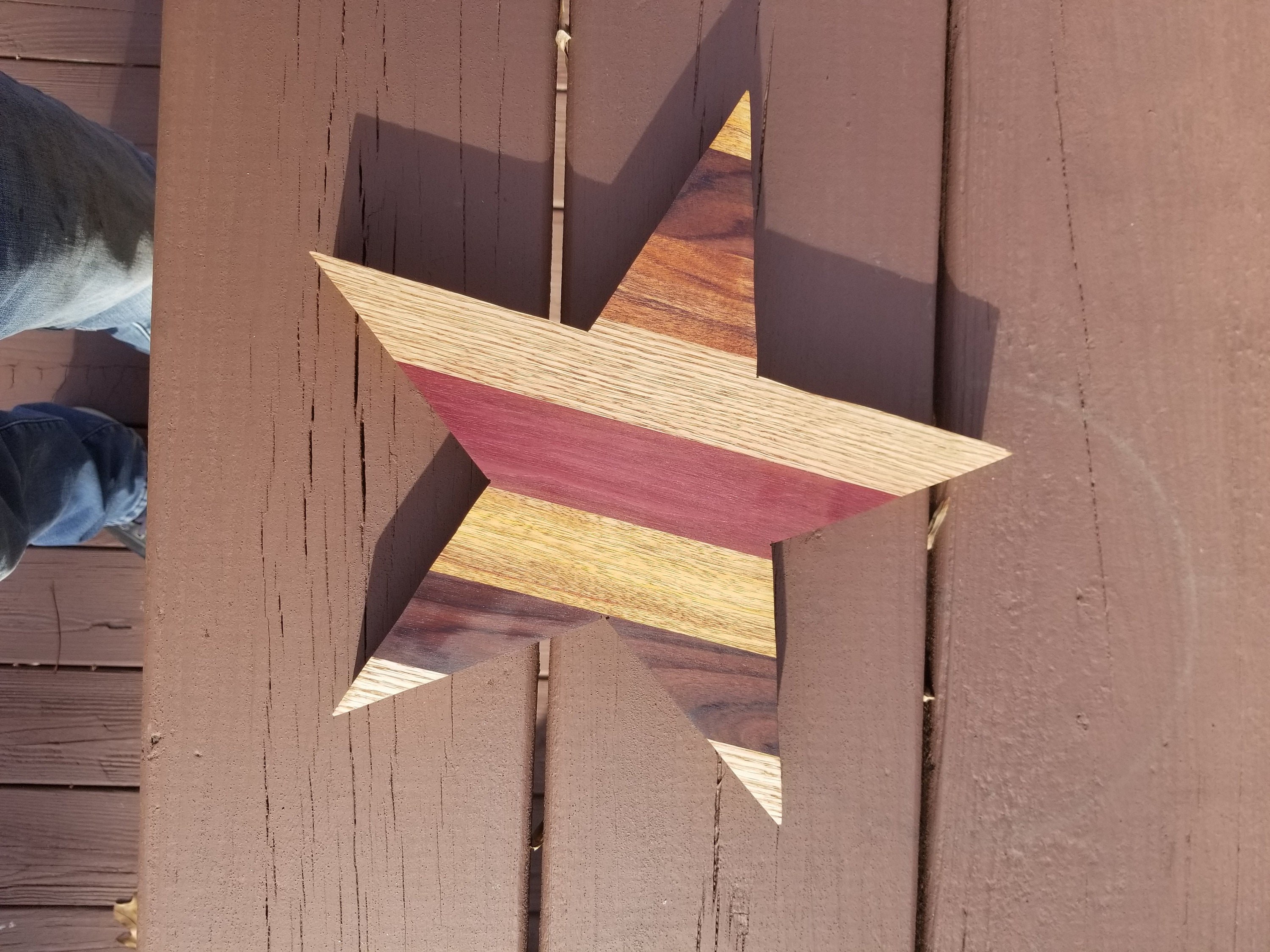 Solid Hardwood Appreciation Star, detail 3