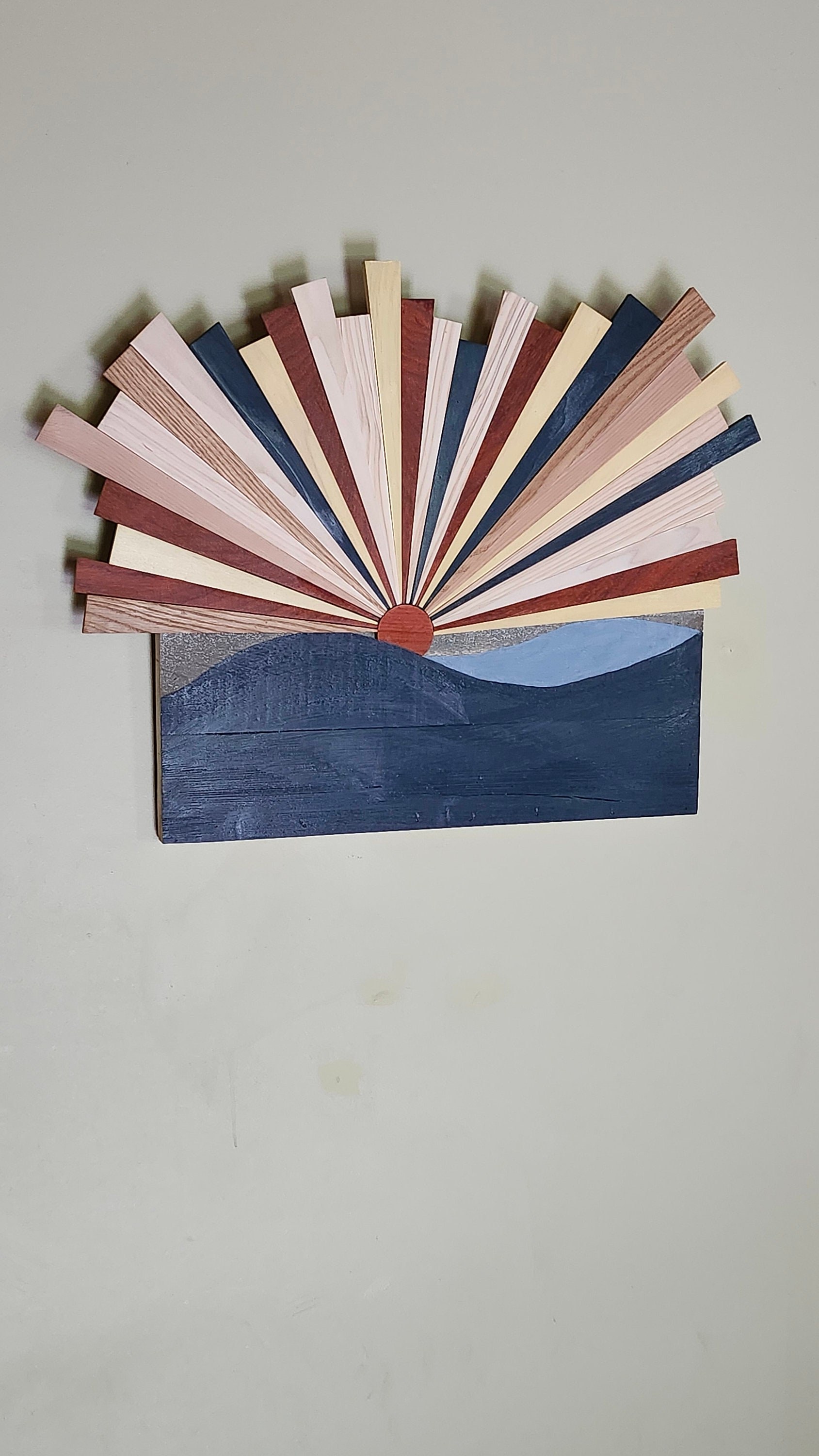 Sun Over Ocean Wood Art
