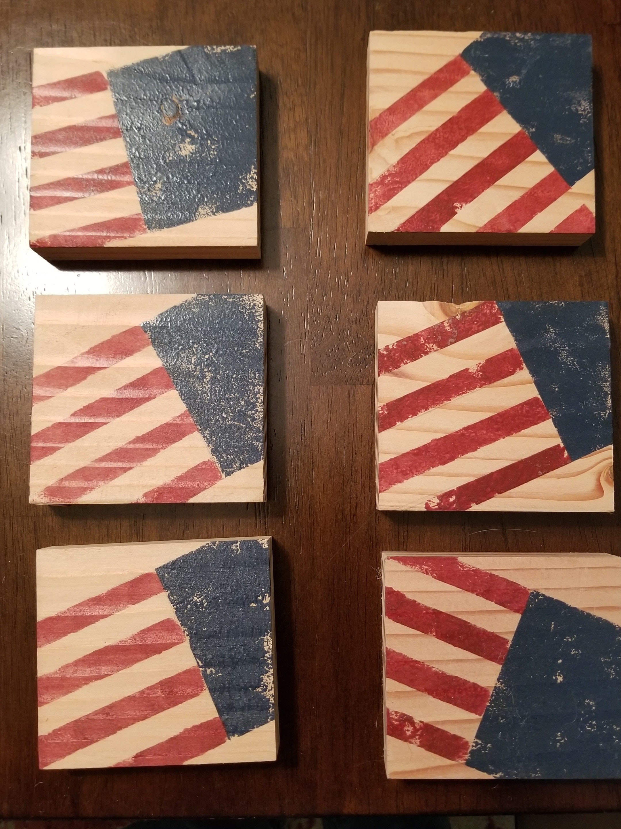 Patriotic Pine Coasters