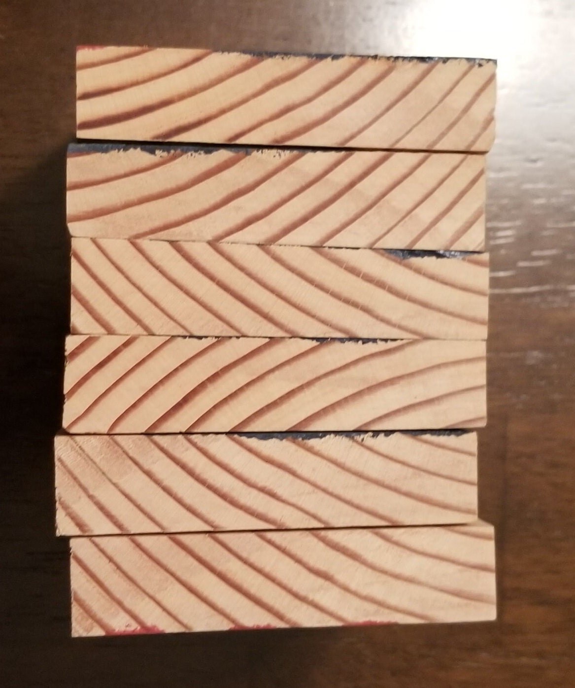 Patriotic Pine Coasters, detail 3