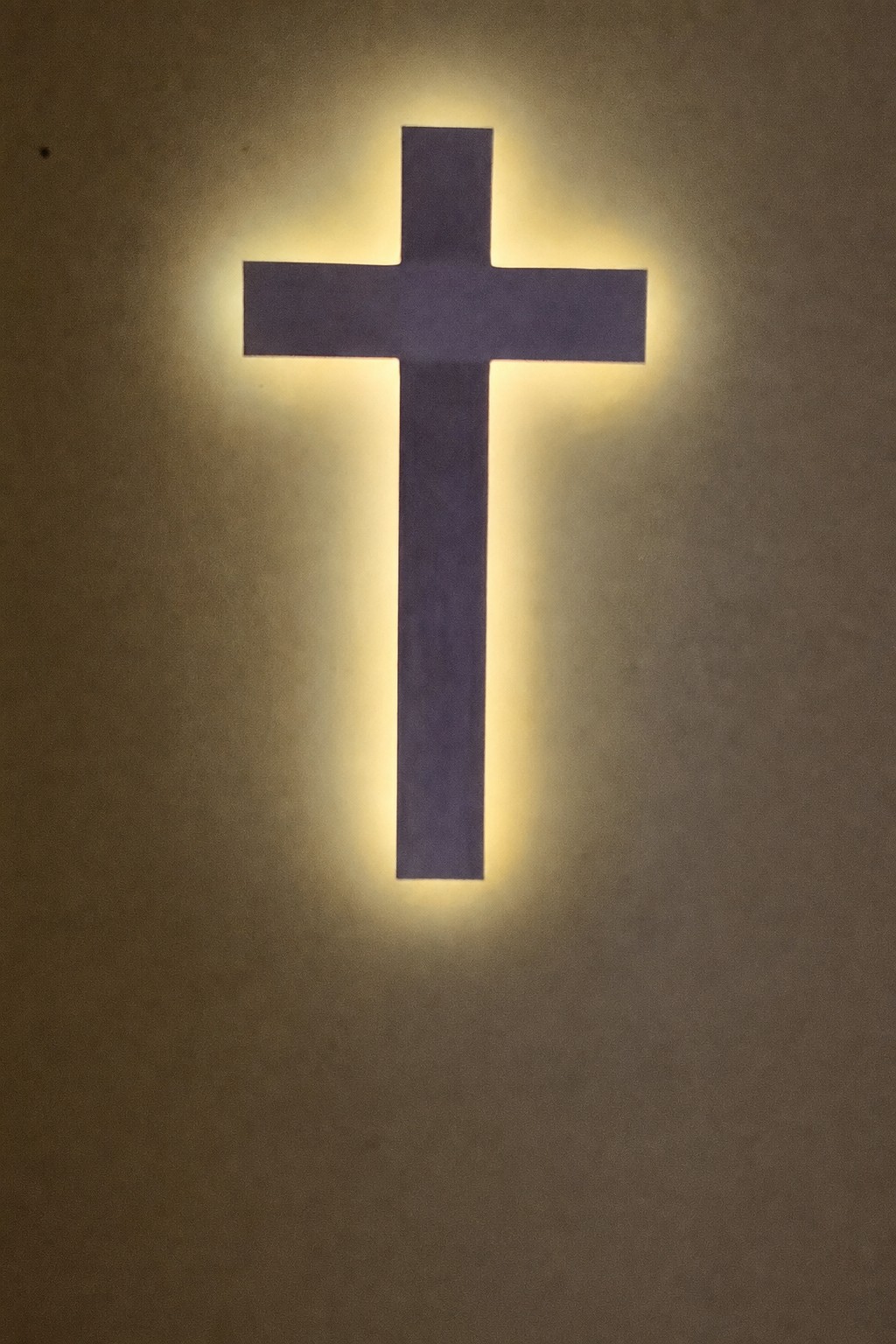 24-inch Lighted Wood Cross, view 1