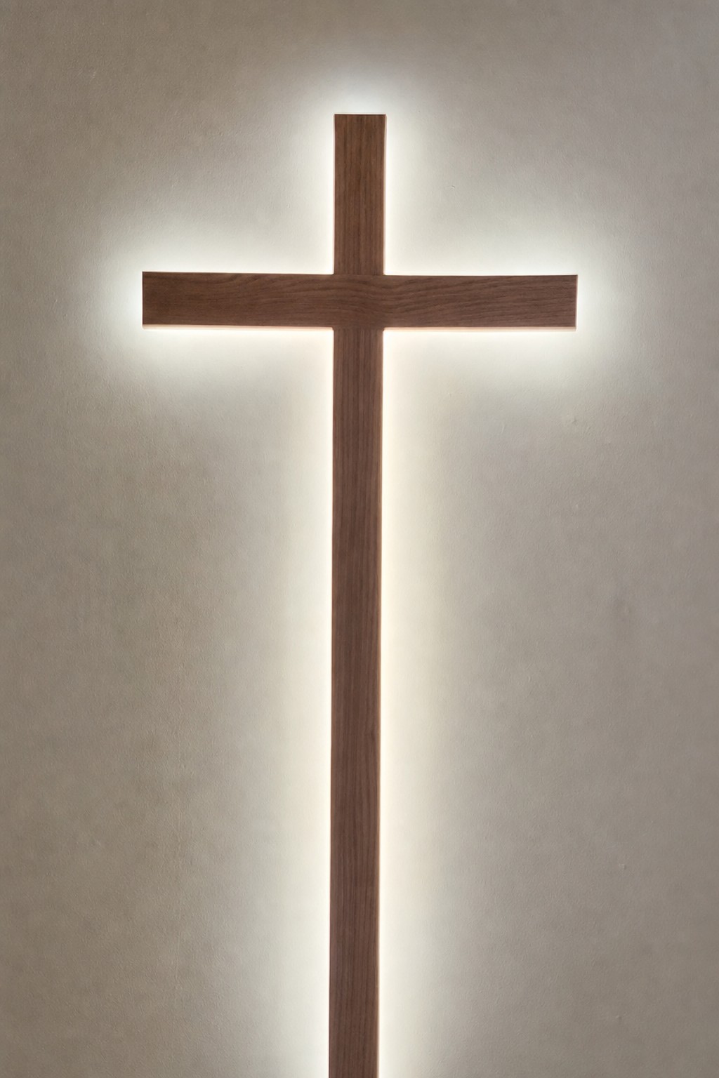 24-inch Lighted Wood Cross, view 3