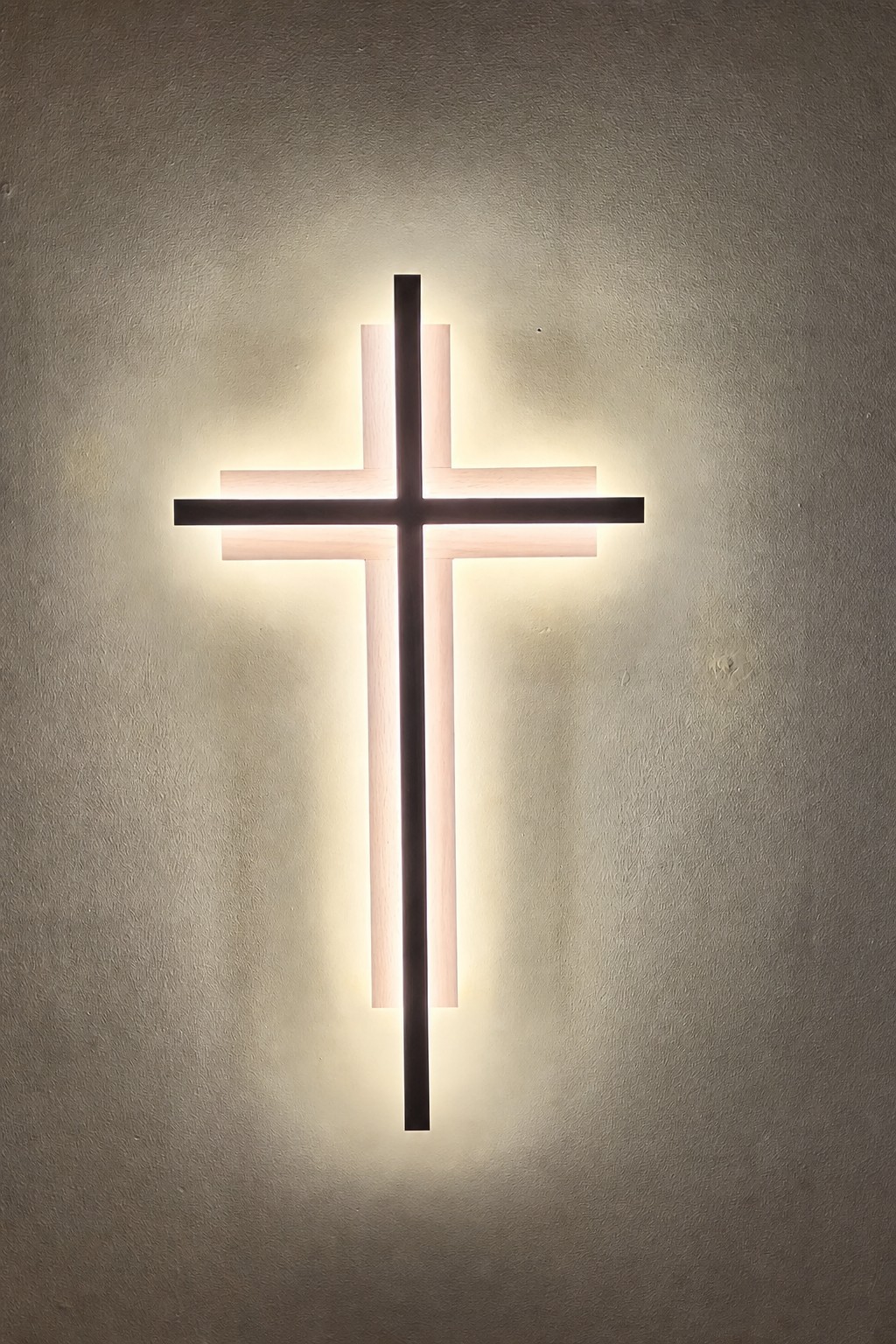 34-inch Trinity Lighted Cross, view 1