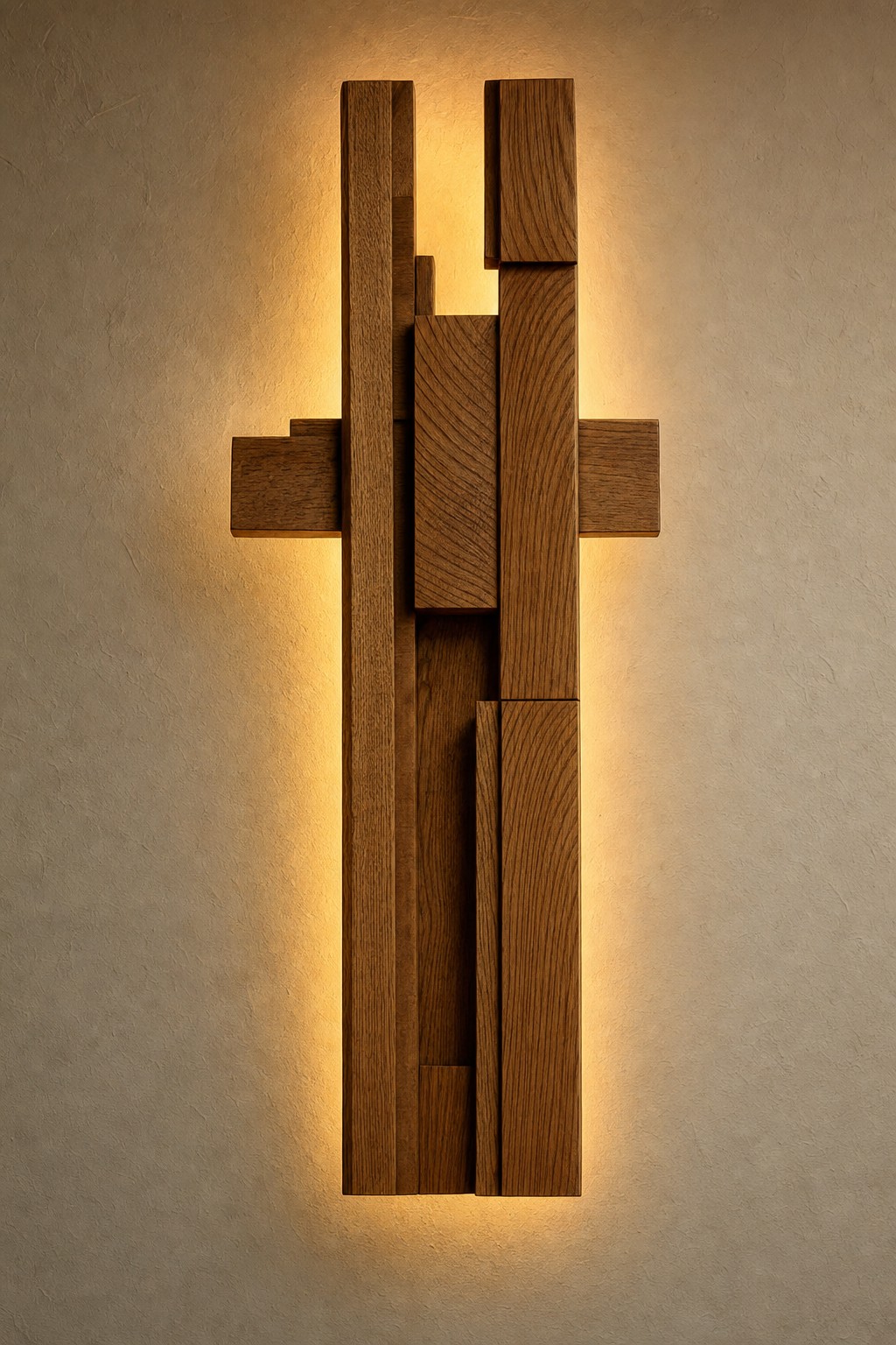 34-inch Trinity Lighted Cross, detail 12