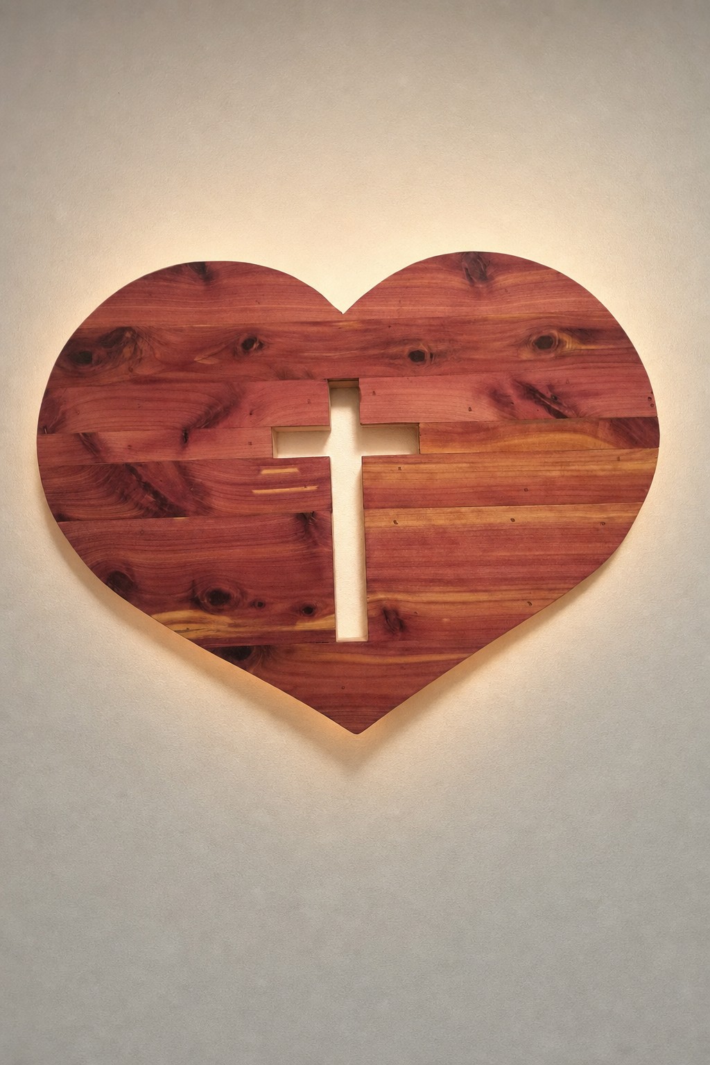 Cross and Heart Wall Art, view 1