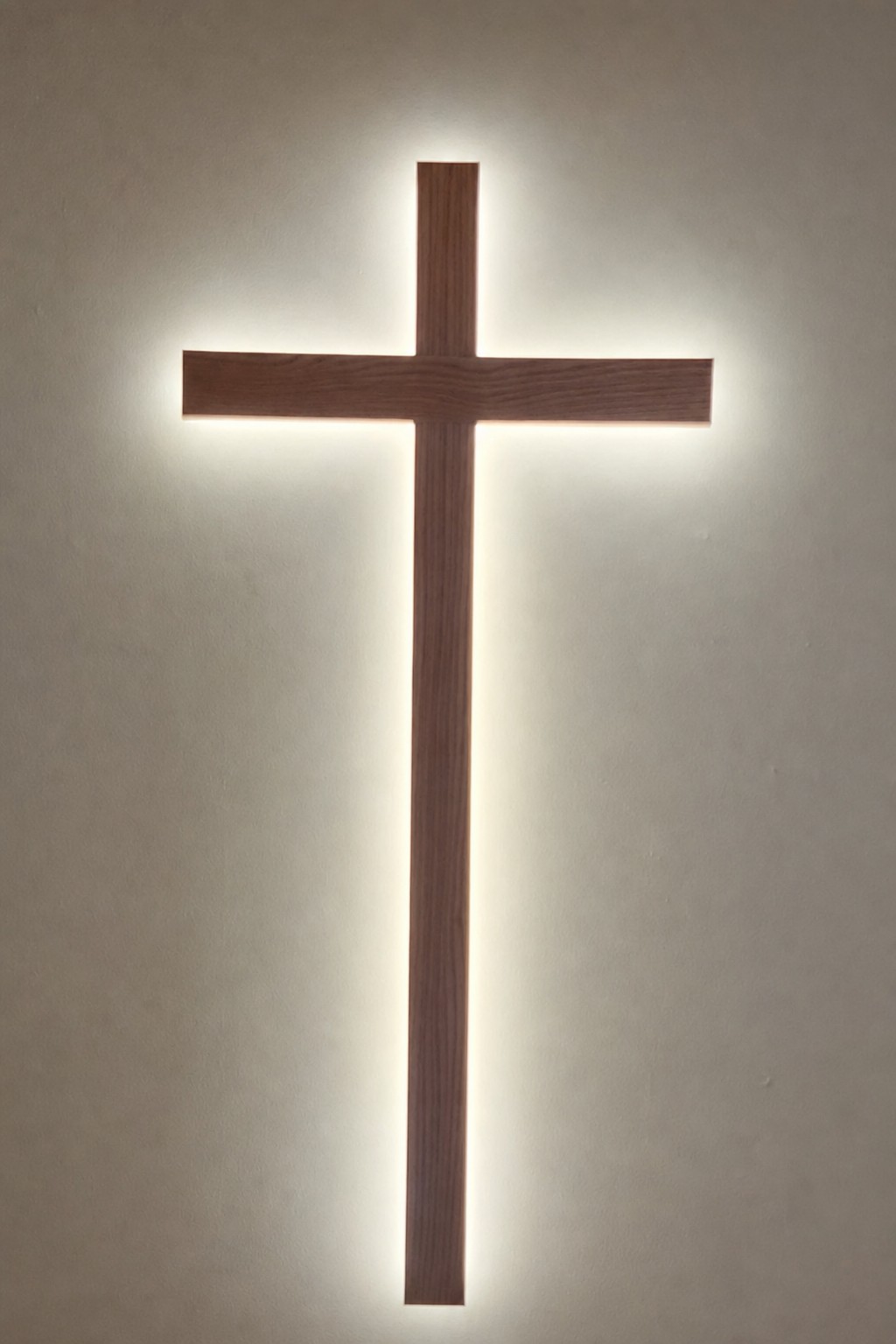 6-foot Lighted Wood Cross