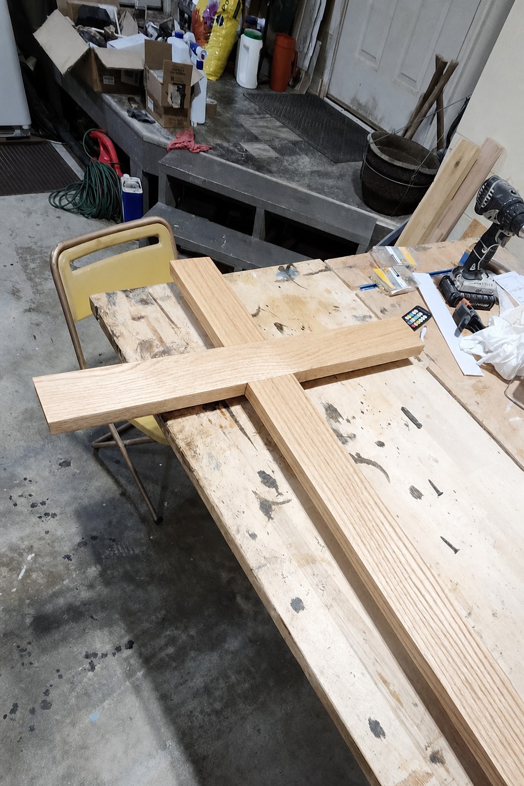 6-foot Lighted Wood Cross, detail 4